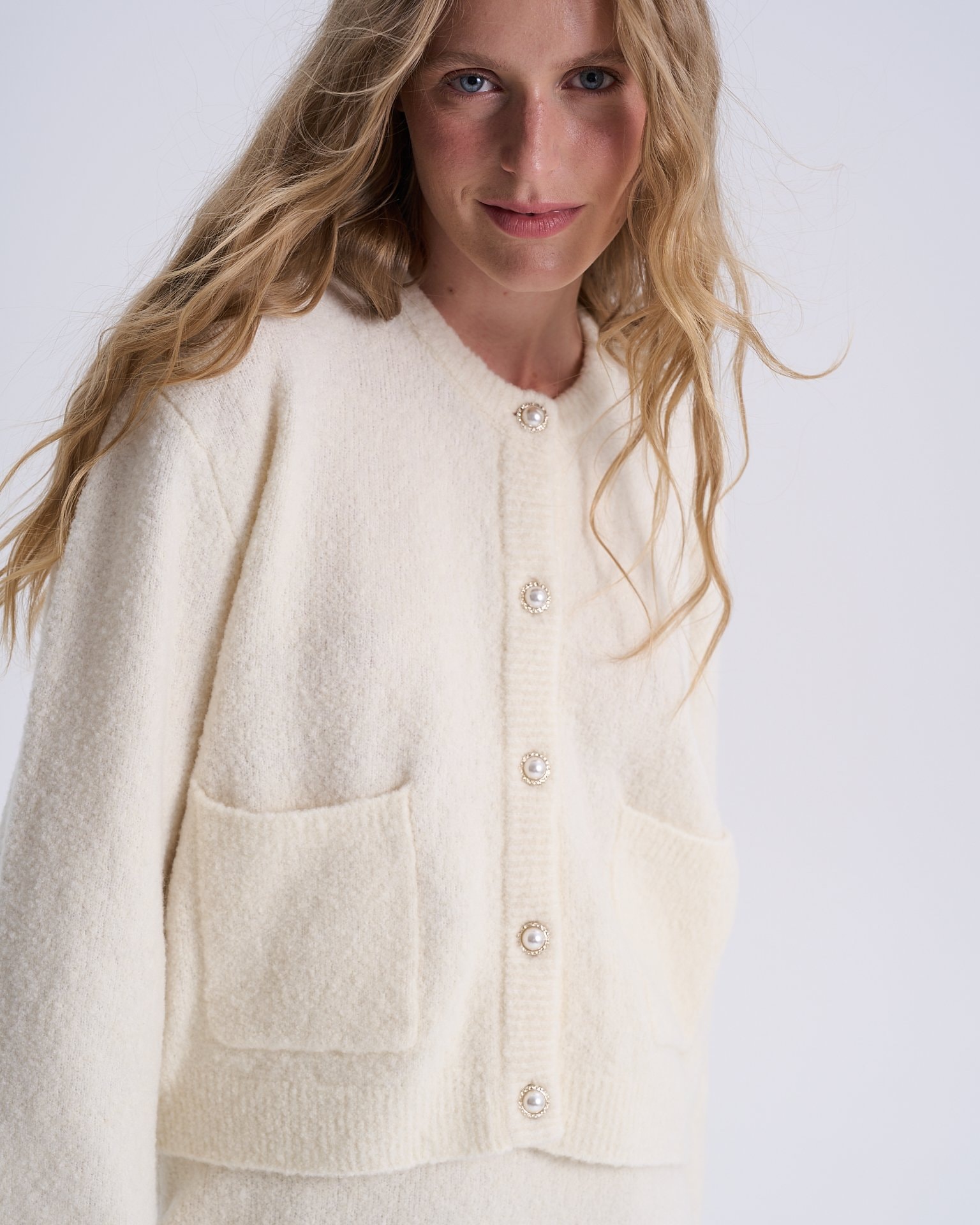 Oversized cardigan, Milk — photo 2