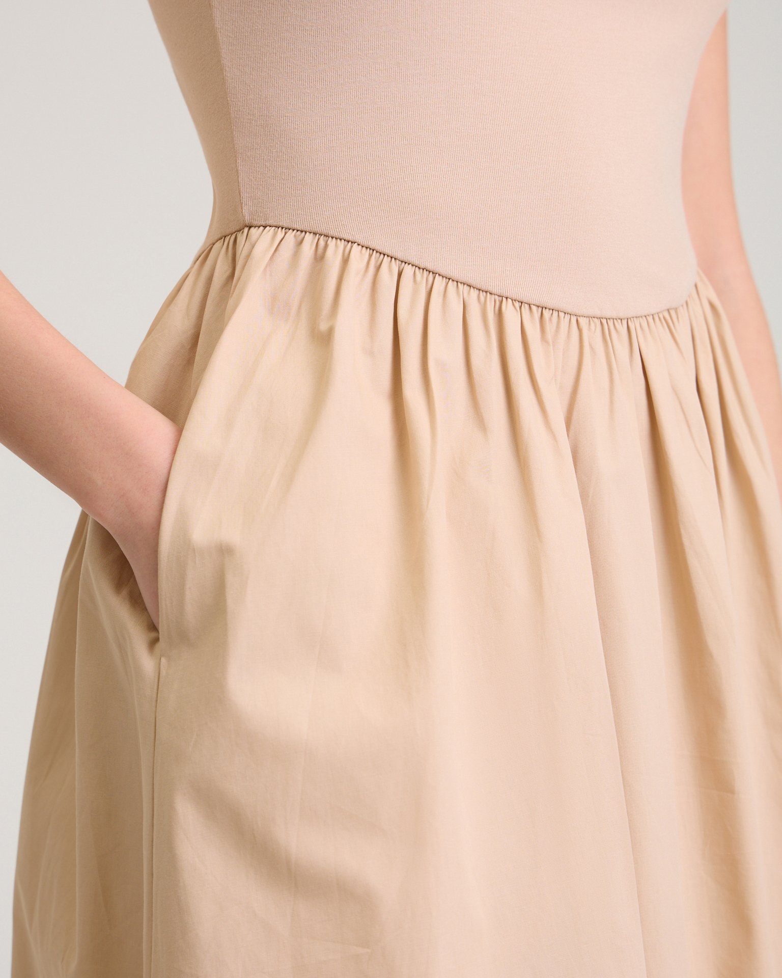 Beige Pinafore Dress, Beige — photo 10