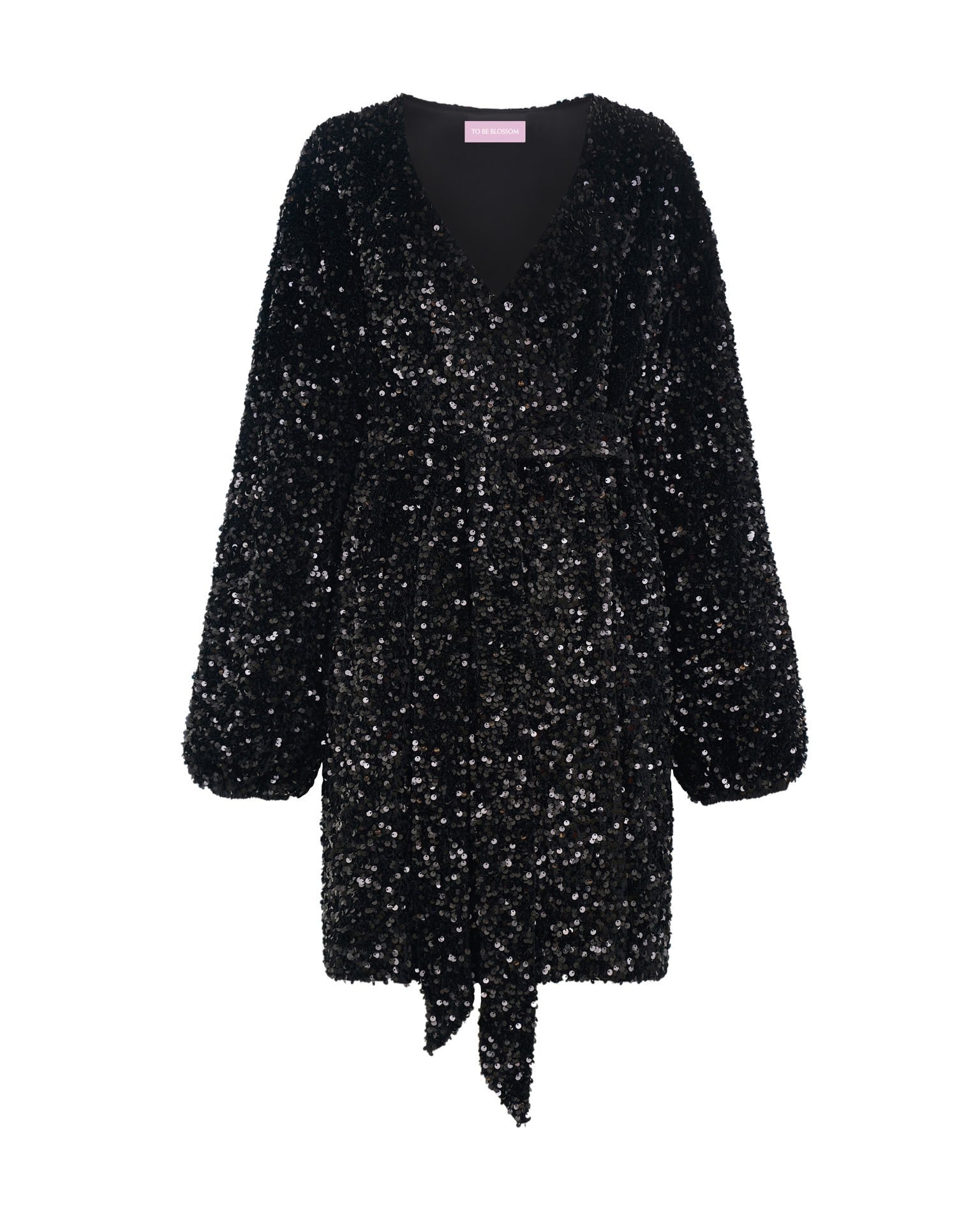 Sequin mini dress, Black — photo 12