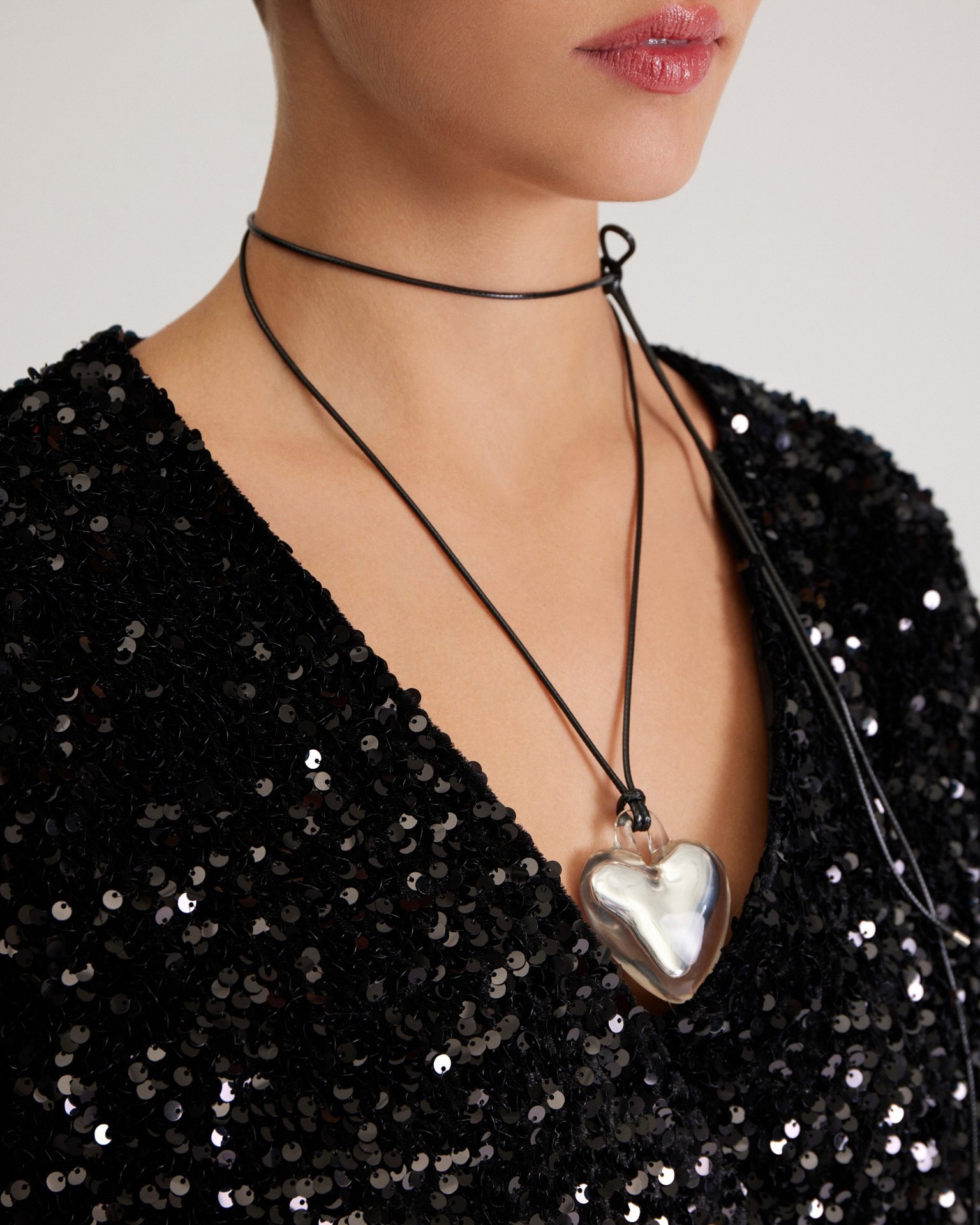 Sequin mini dress, Black — photo 11