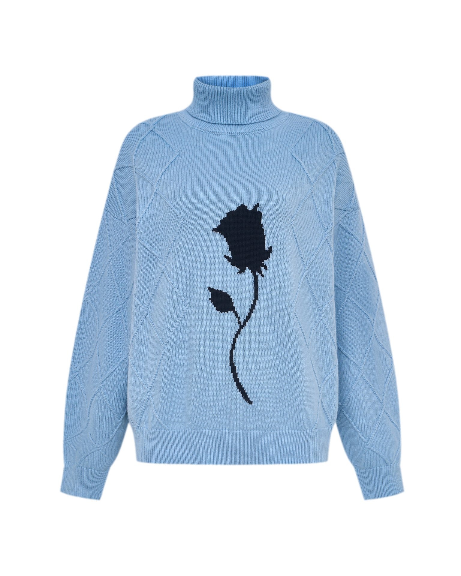 Sweater with a crew neck, Light Blue