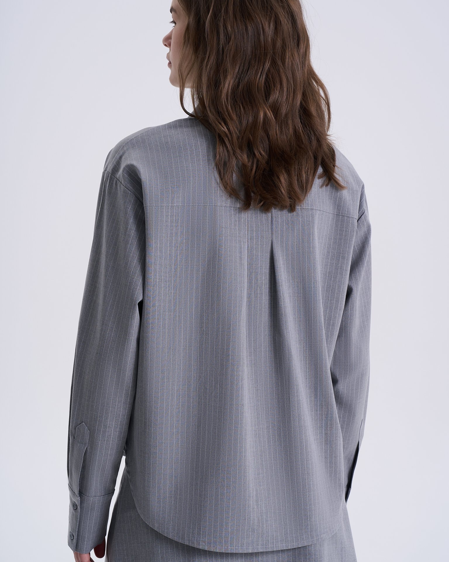Grey striped shirt, Grey — photo 7