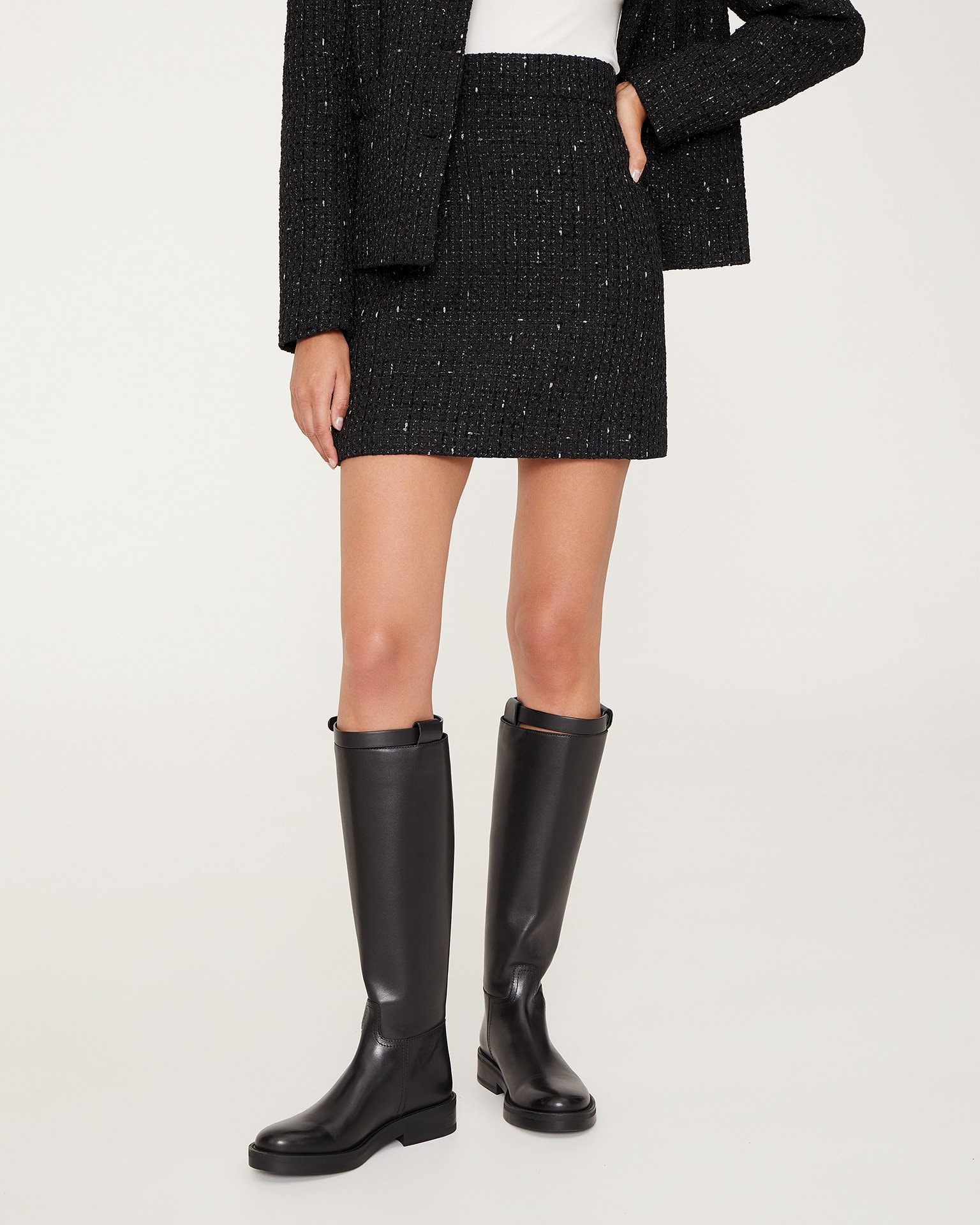 Black mini skirt, Obsidian. — photo 5