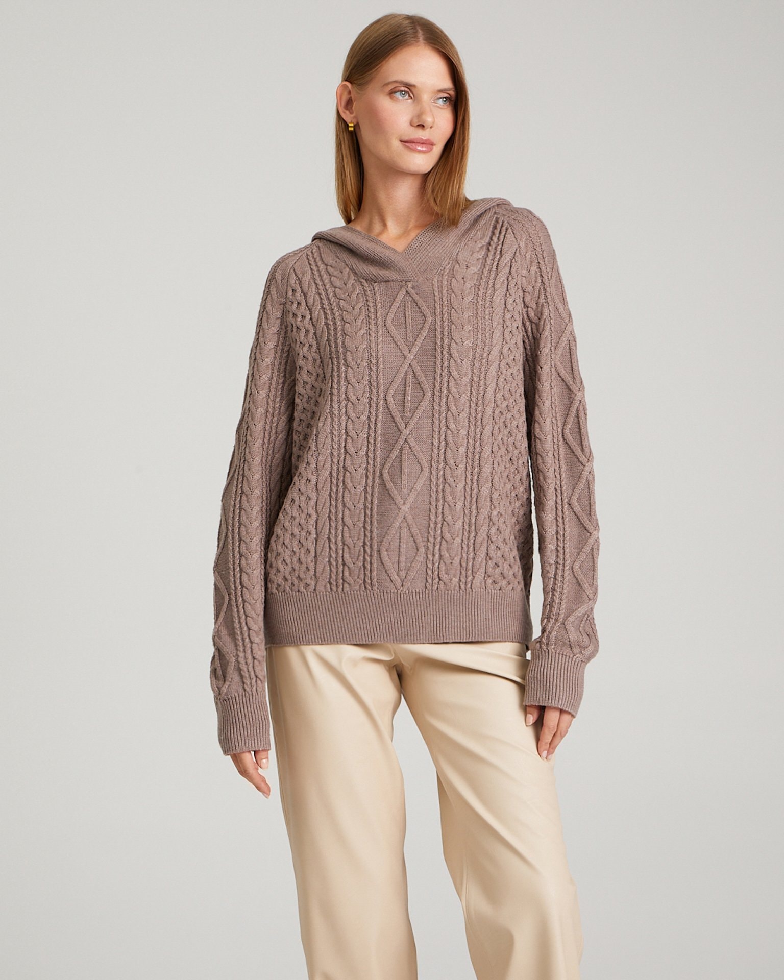 Hooded Jumper, Brown