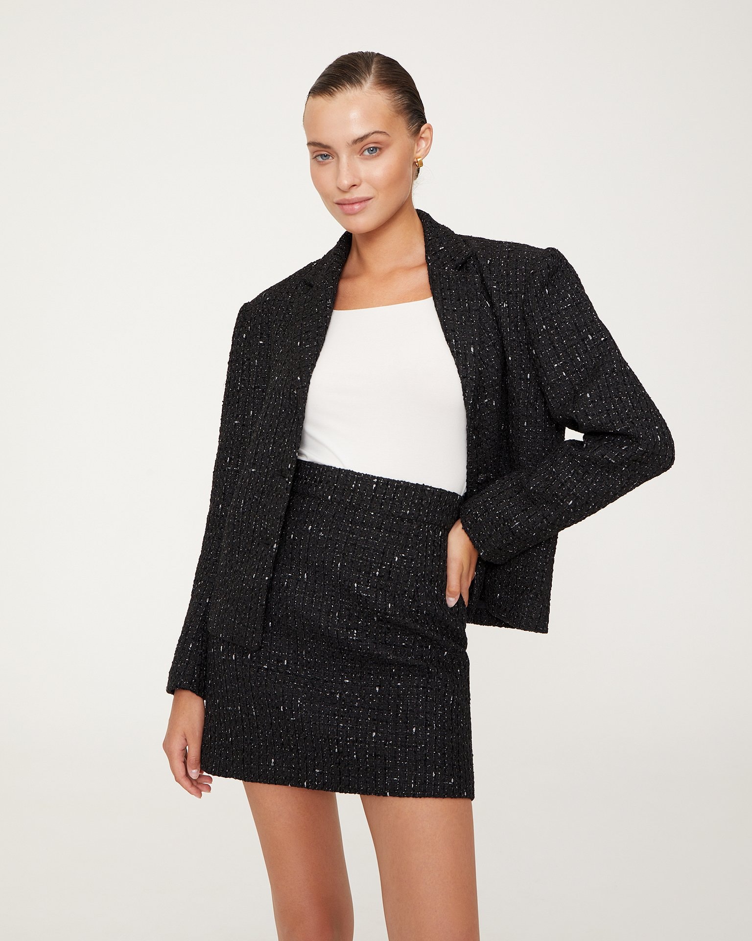 Black mini skirt, Obsidian.