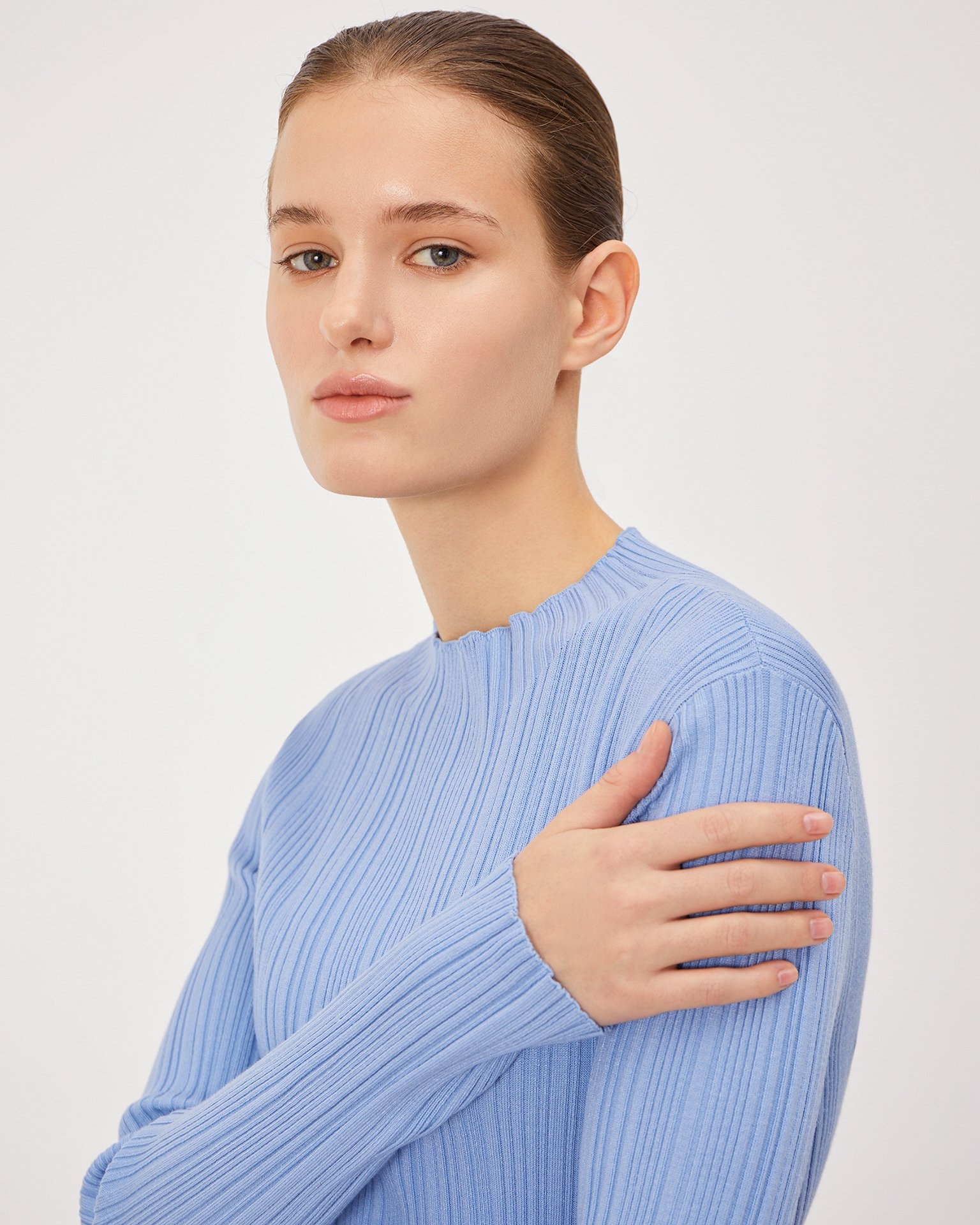 Fitted blue jumper, Blue — photo 5