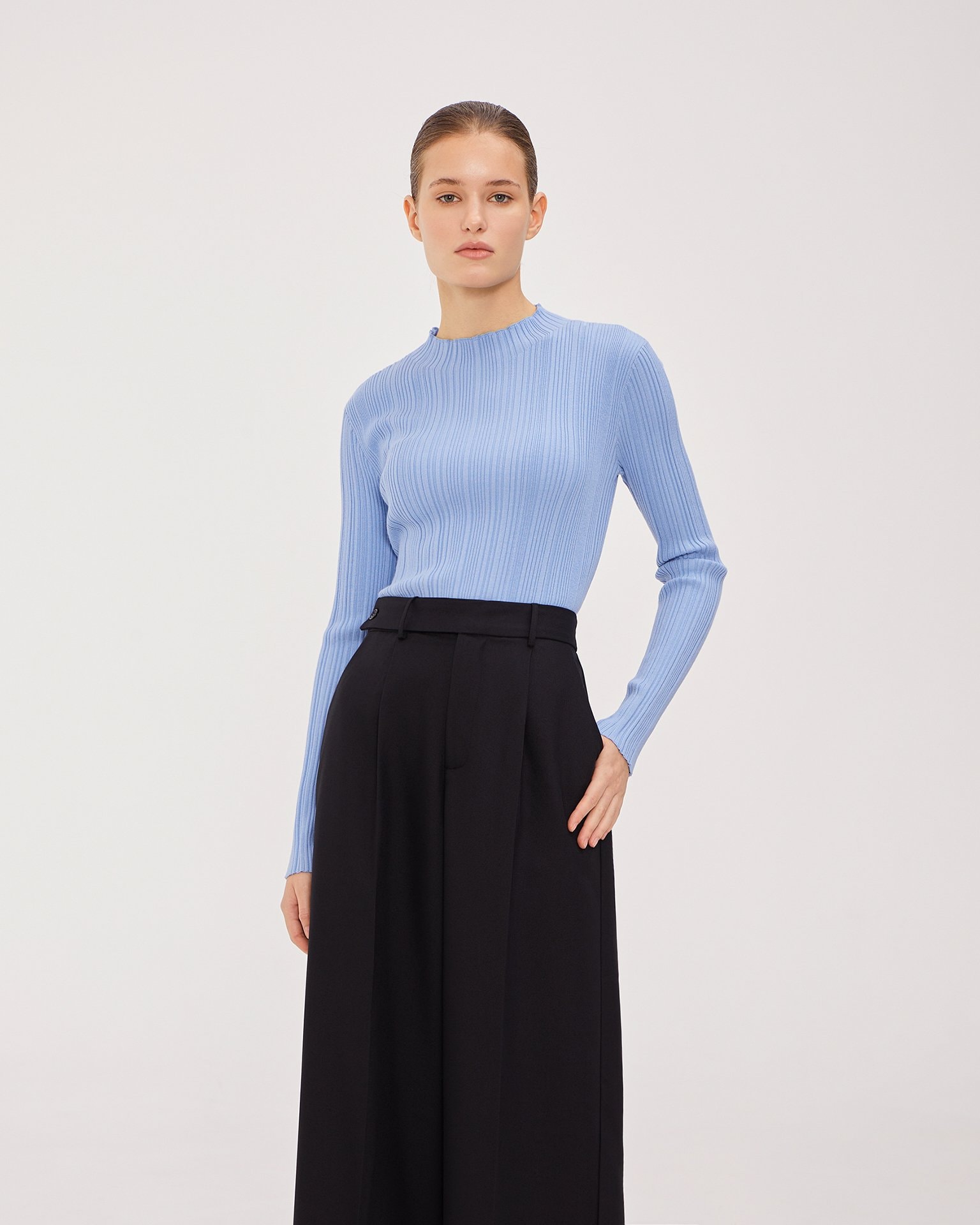 Fitted blue jumper, Blue — photo 3