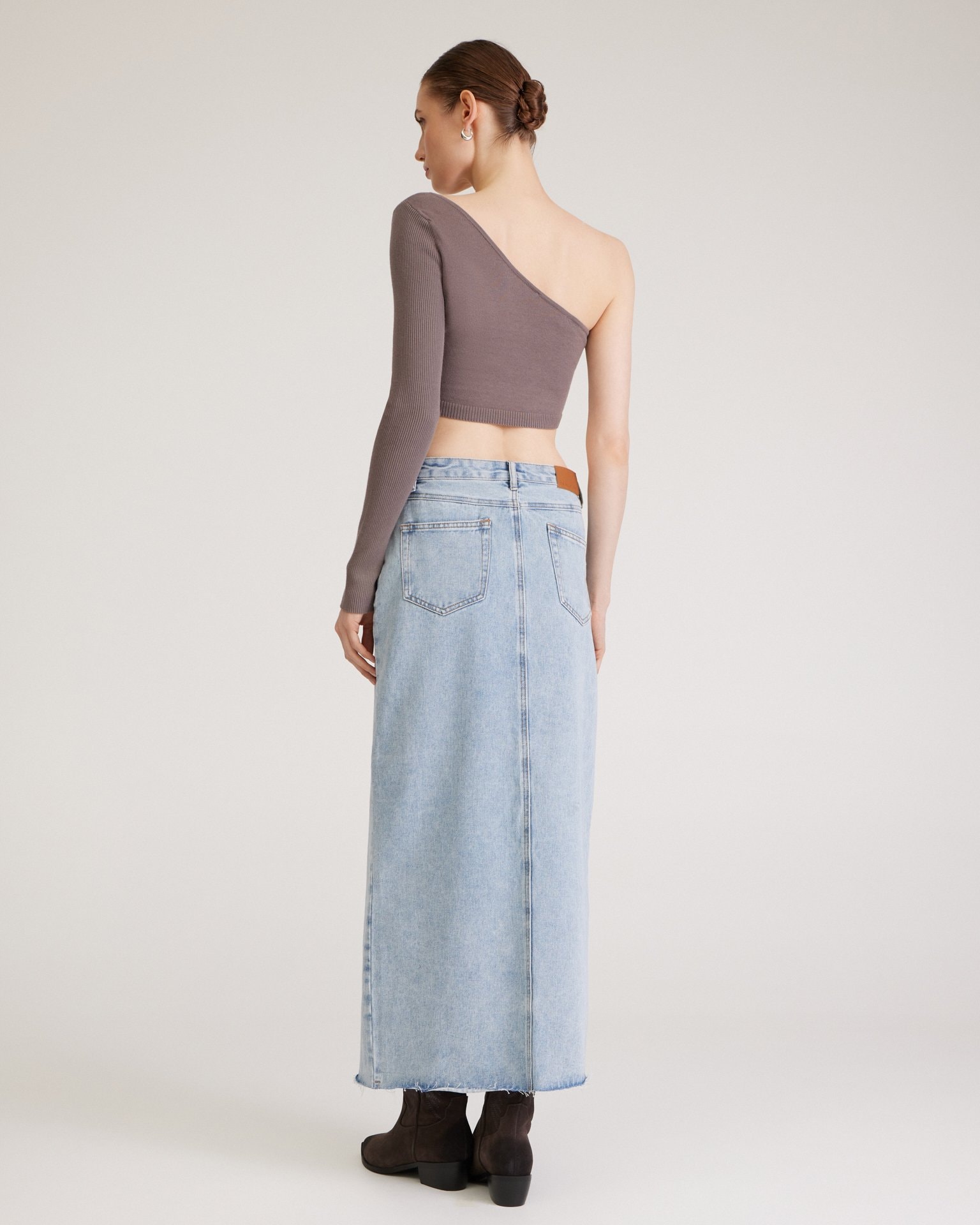 Denim midi skirt, Sky blue — photo 4