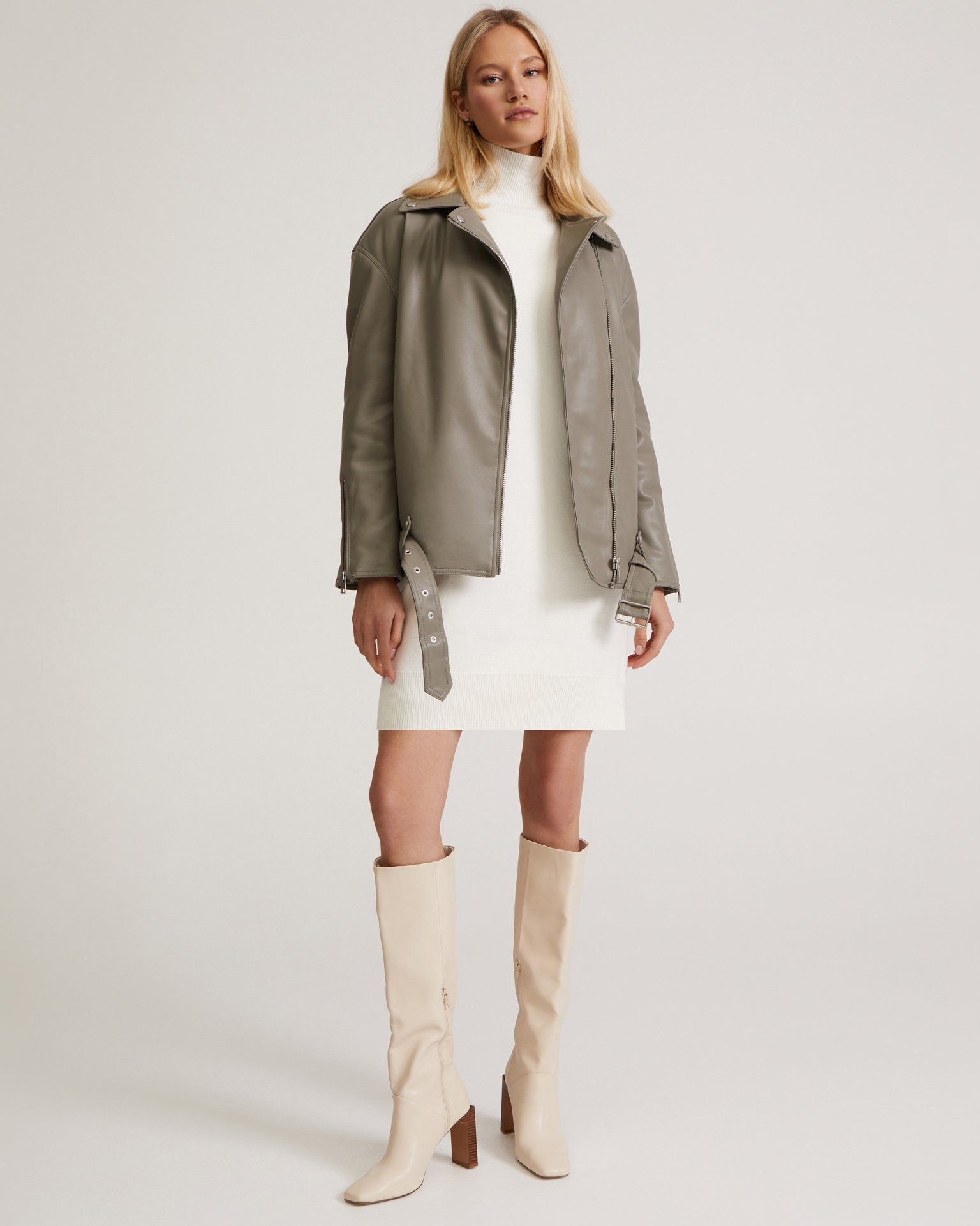 Insulated biker jacket, Grey — photo 5