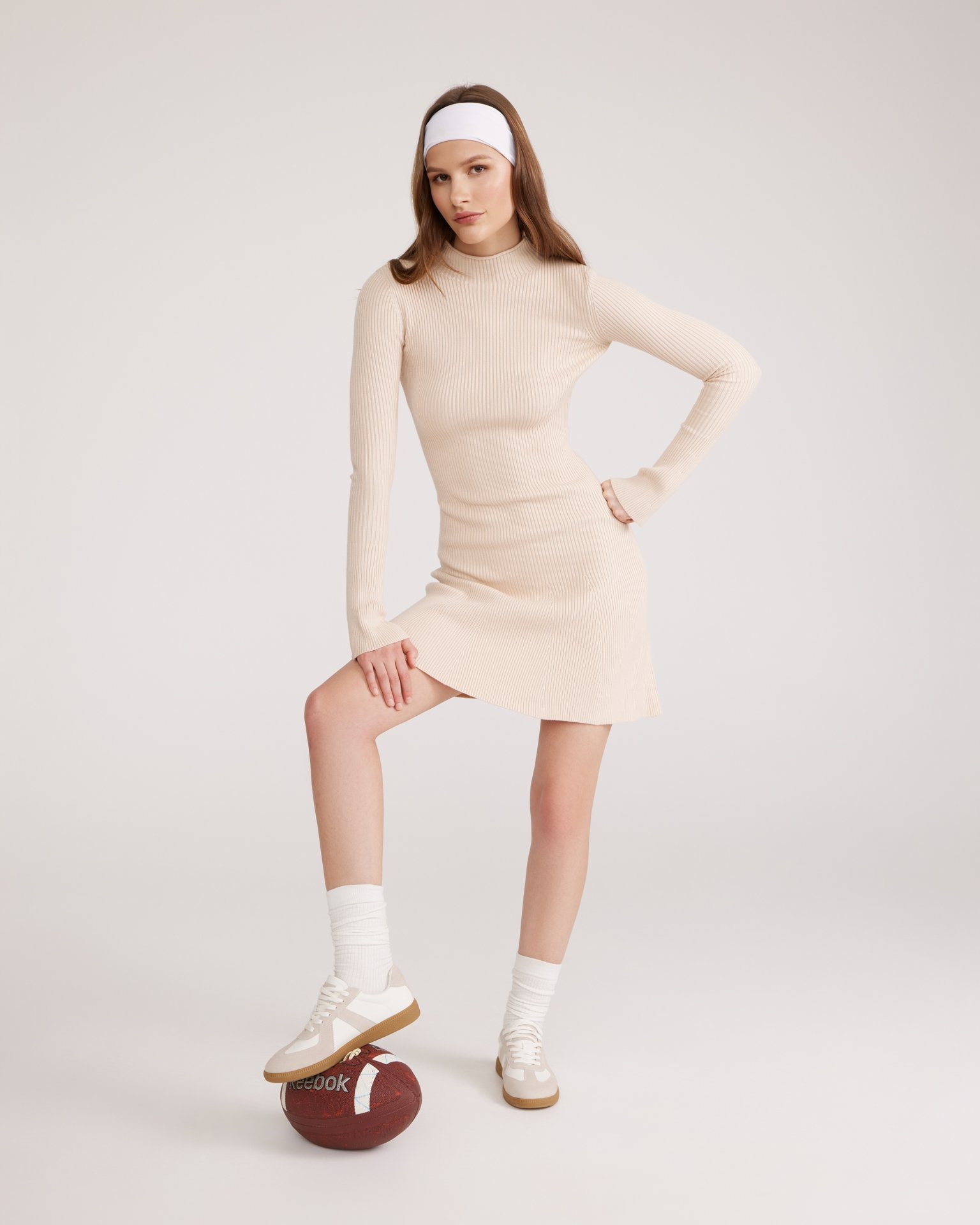 Trainers with suede panels, White — photo 2