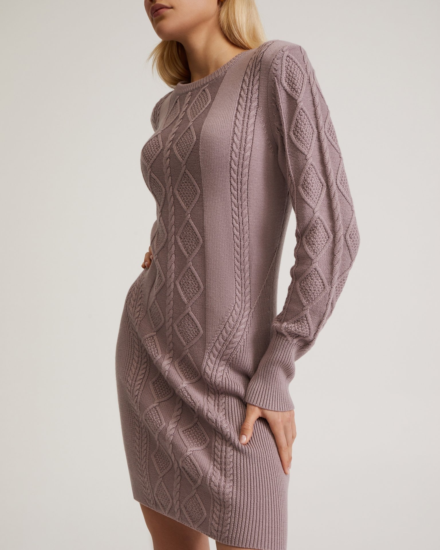 Patterned Dress, Brown — photo 3