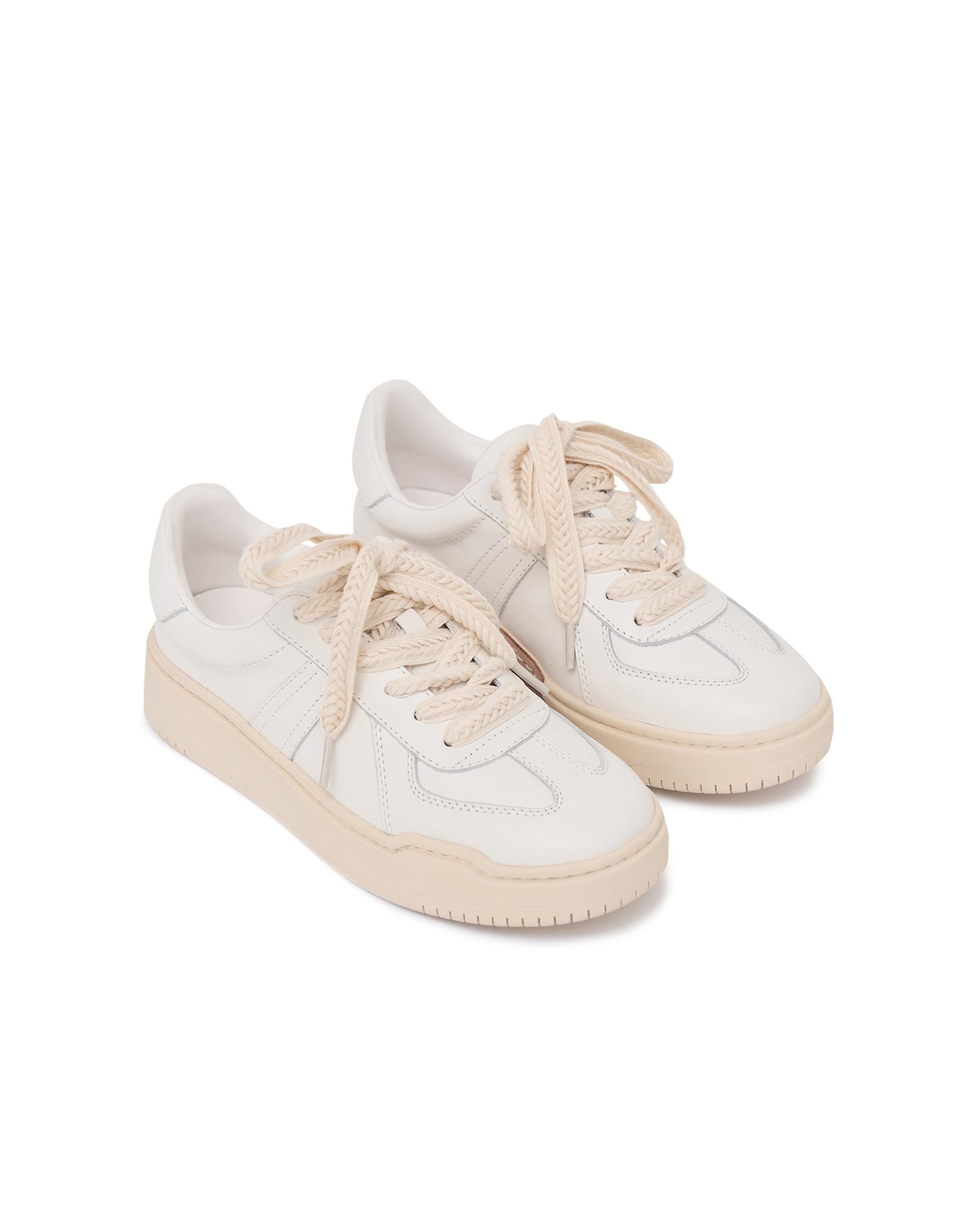White trainers with inserts, White
