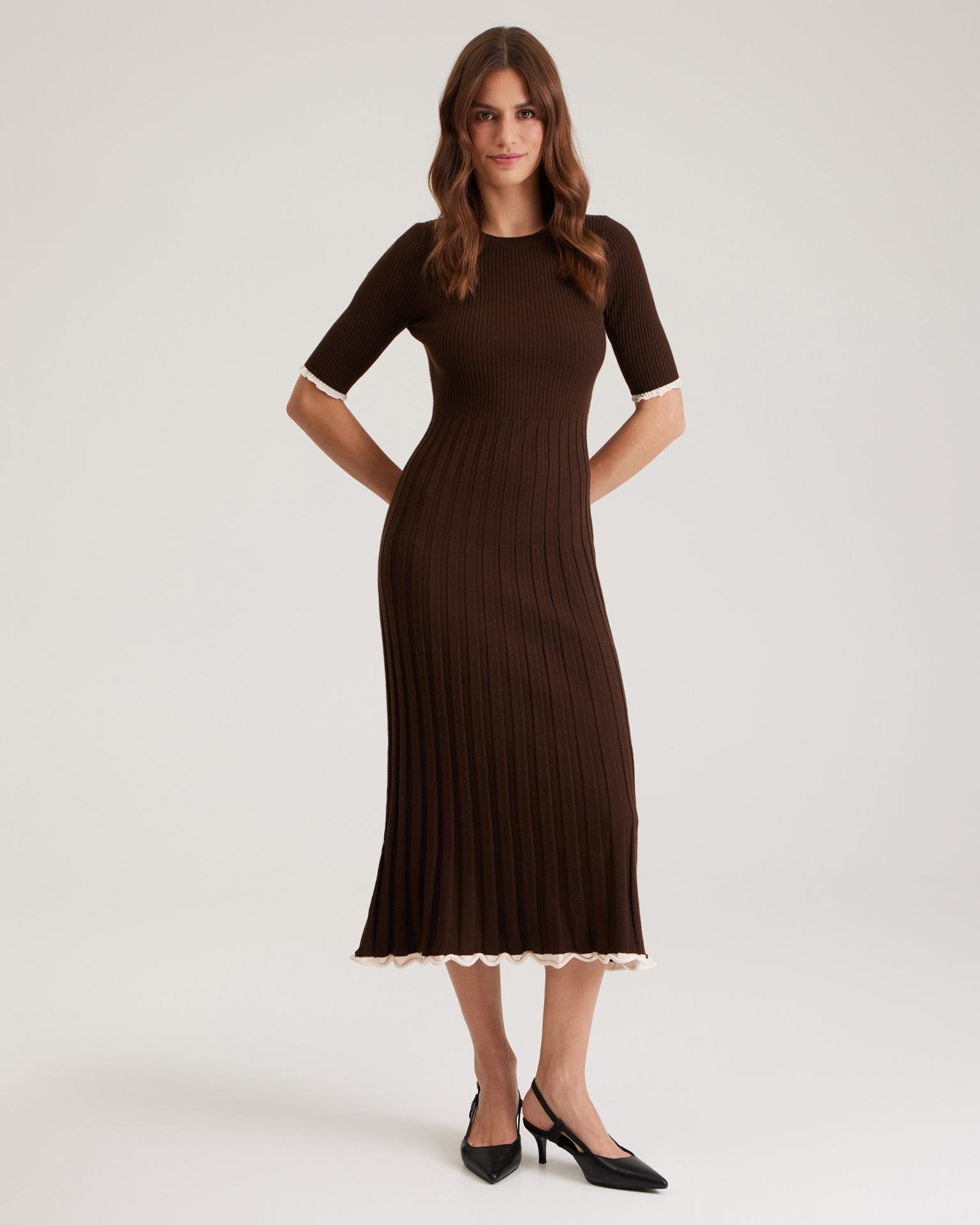 Tube Dress, Dark Brown