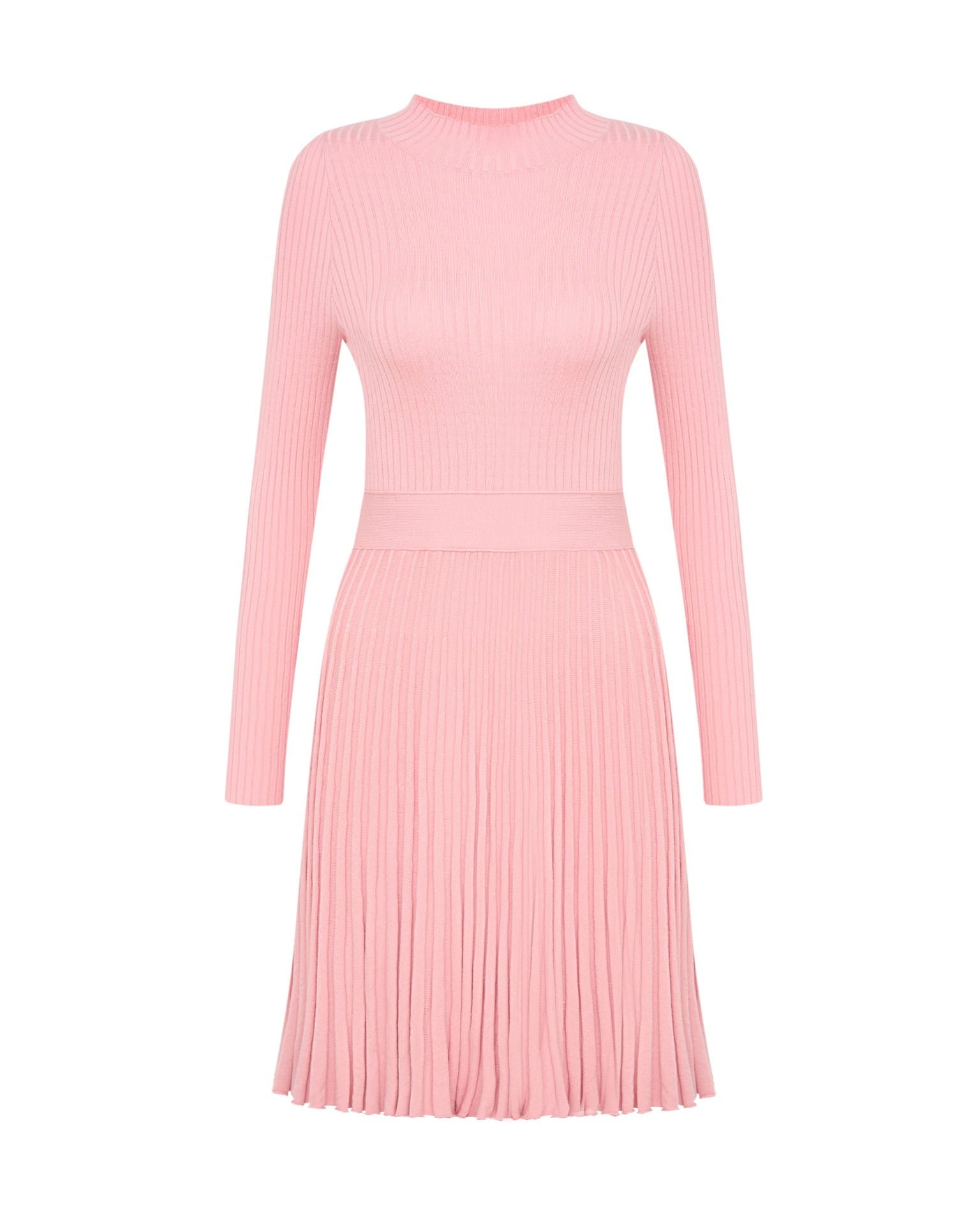 Dress with pleated skirt, Pink — photo 2