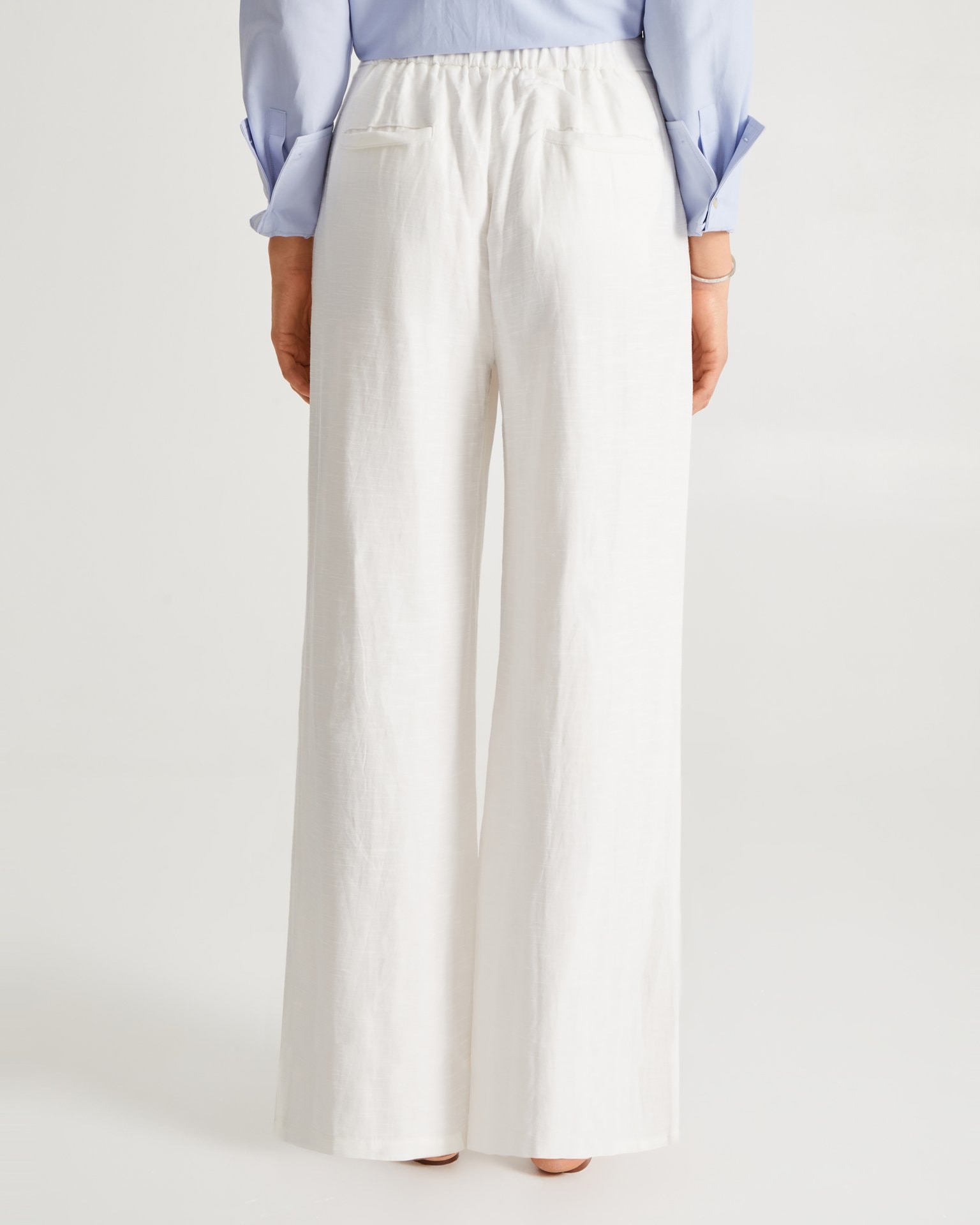 Linen Trousers, White — photo 5