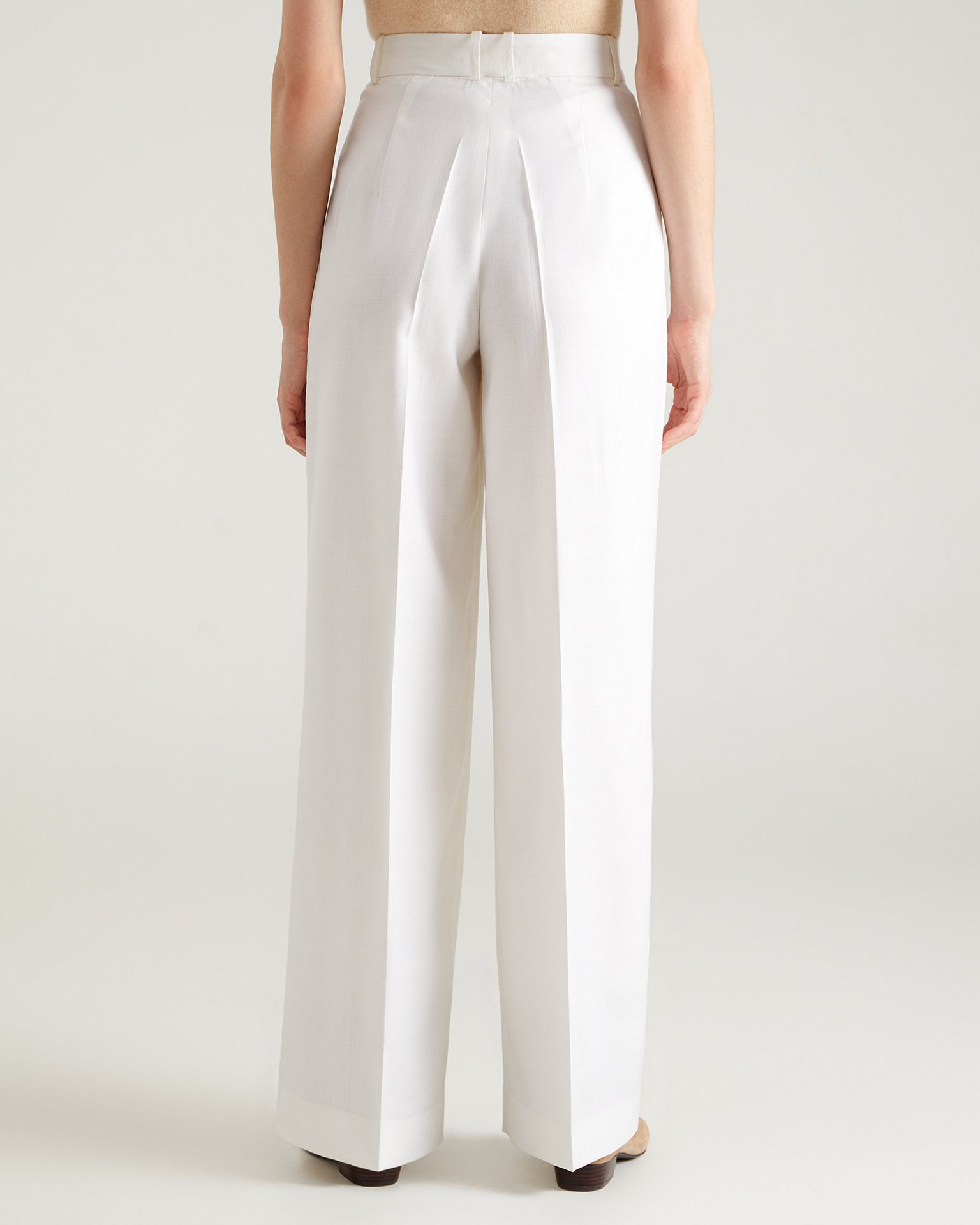 Trousers with creases, Milk — photo 5