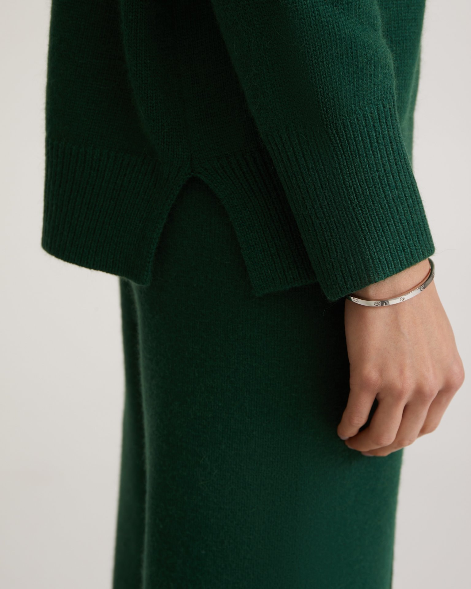 Knitted suit in emerald green, Green — photo 12