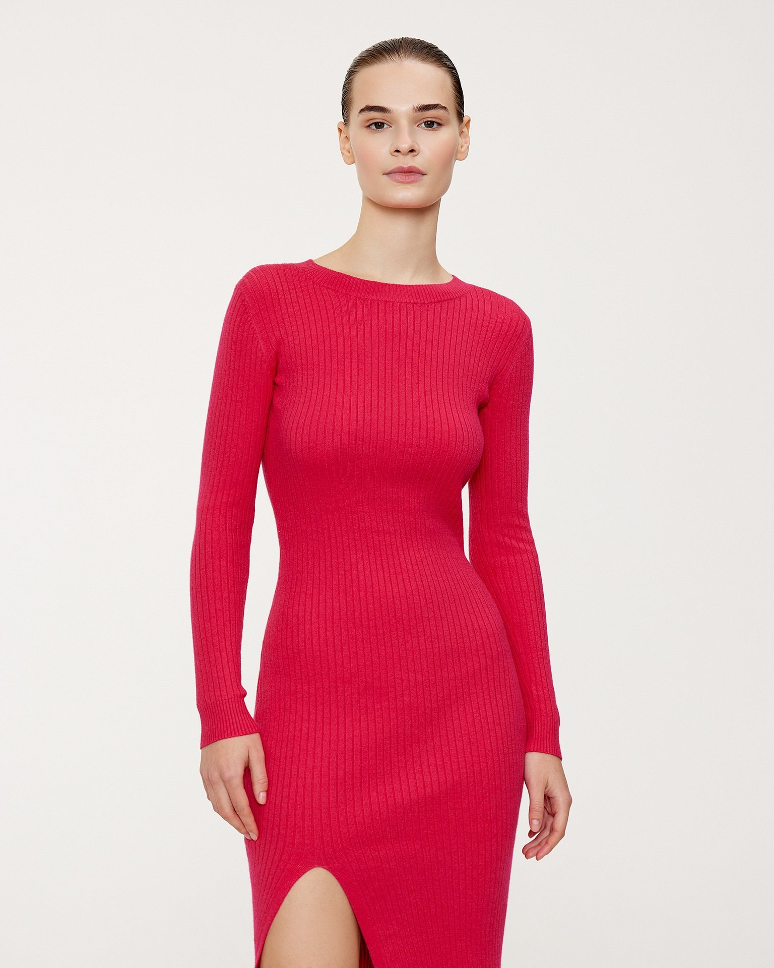 Midi Dress, Fuchsia