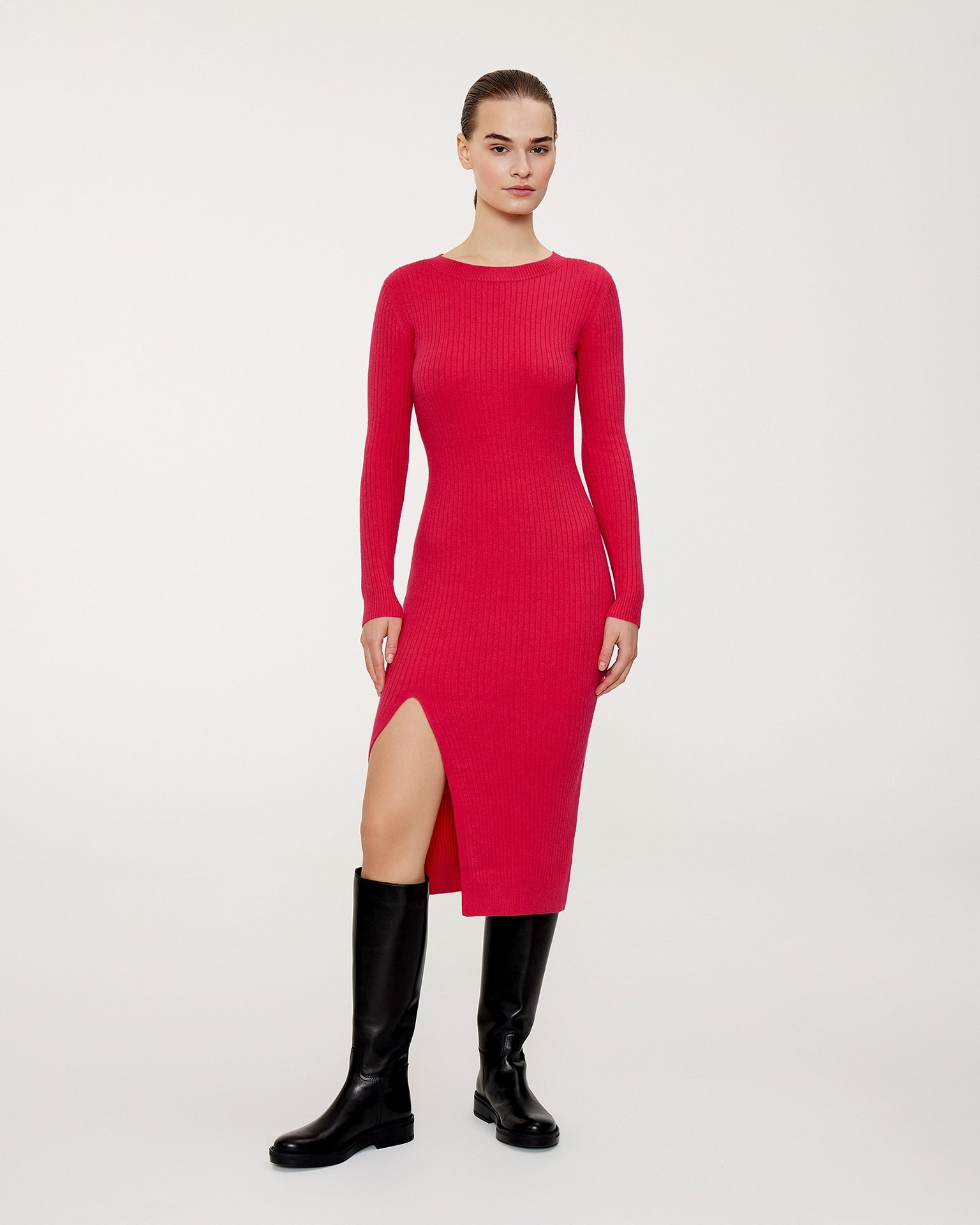 Midi Dress, Fuchsia — photo 2