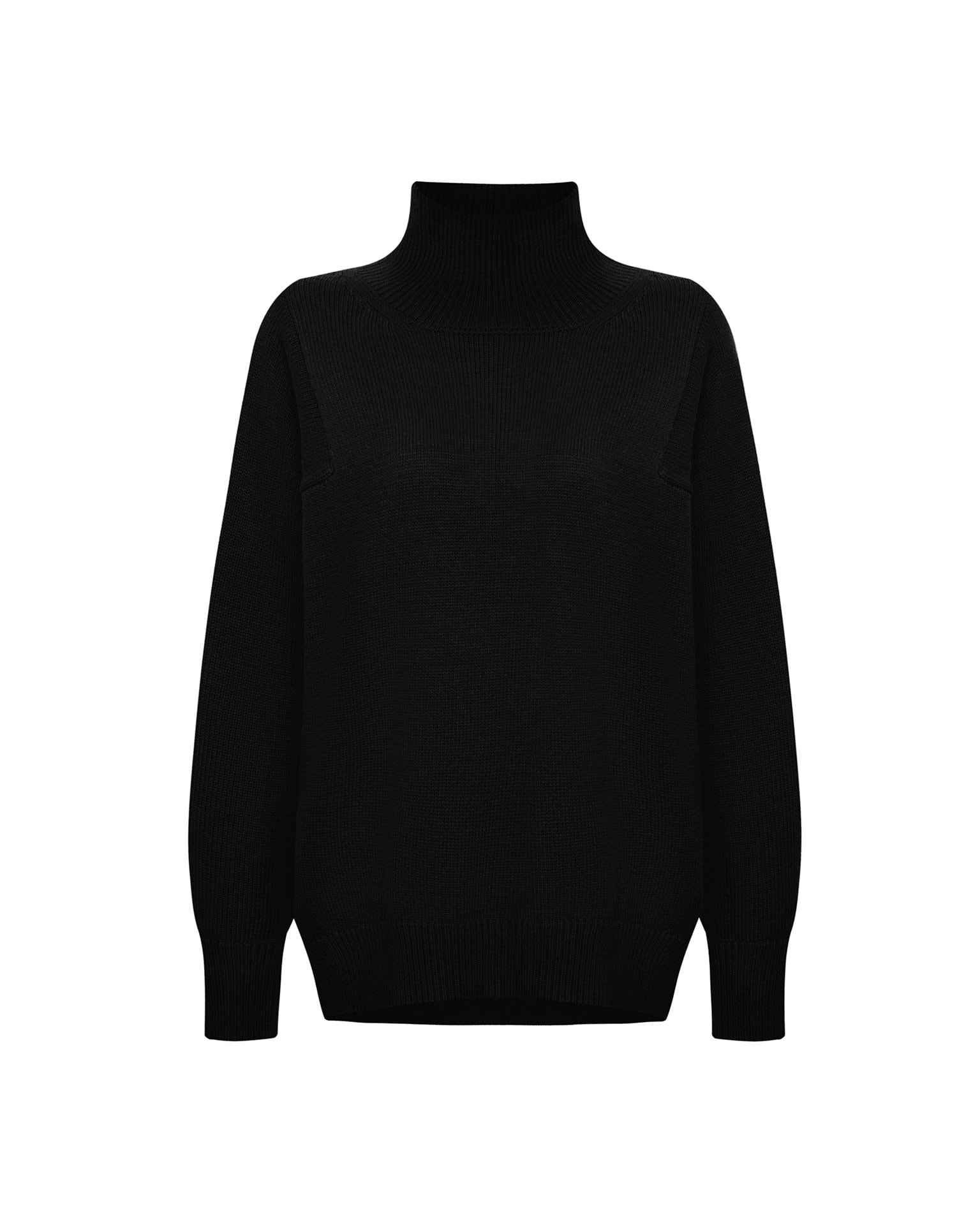 Basic black turtleneck jumper, Black — photo 7