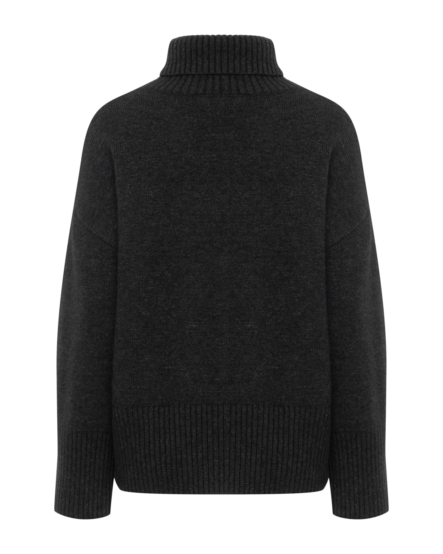 Graphite-coloured jumper with a high neck, Dark Grey — photo 8