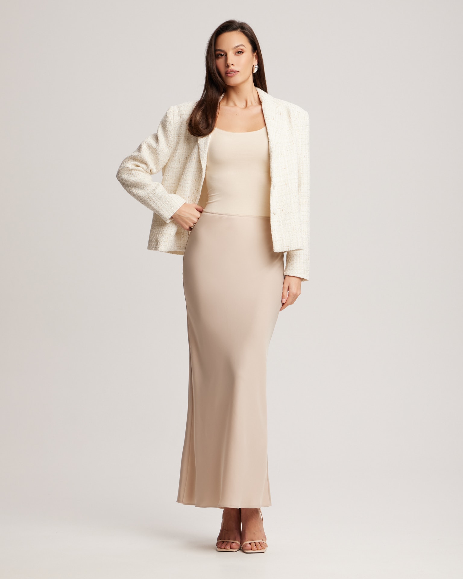 Beige maxi skirt, Beige
