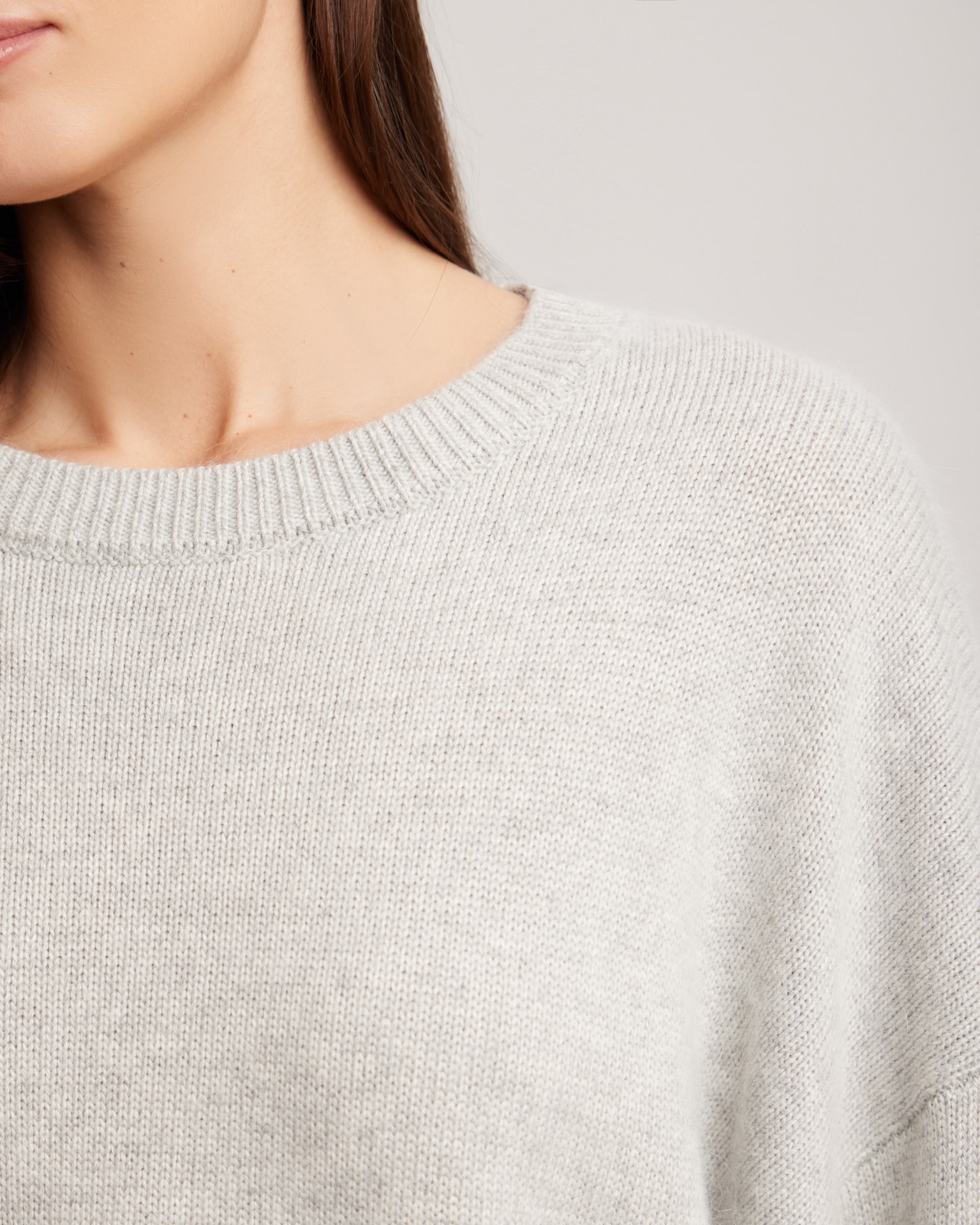 Cropped jumper in grey, Grey. — photo 6