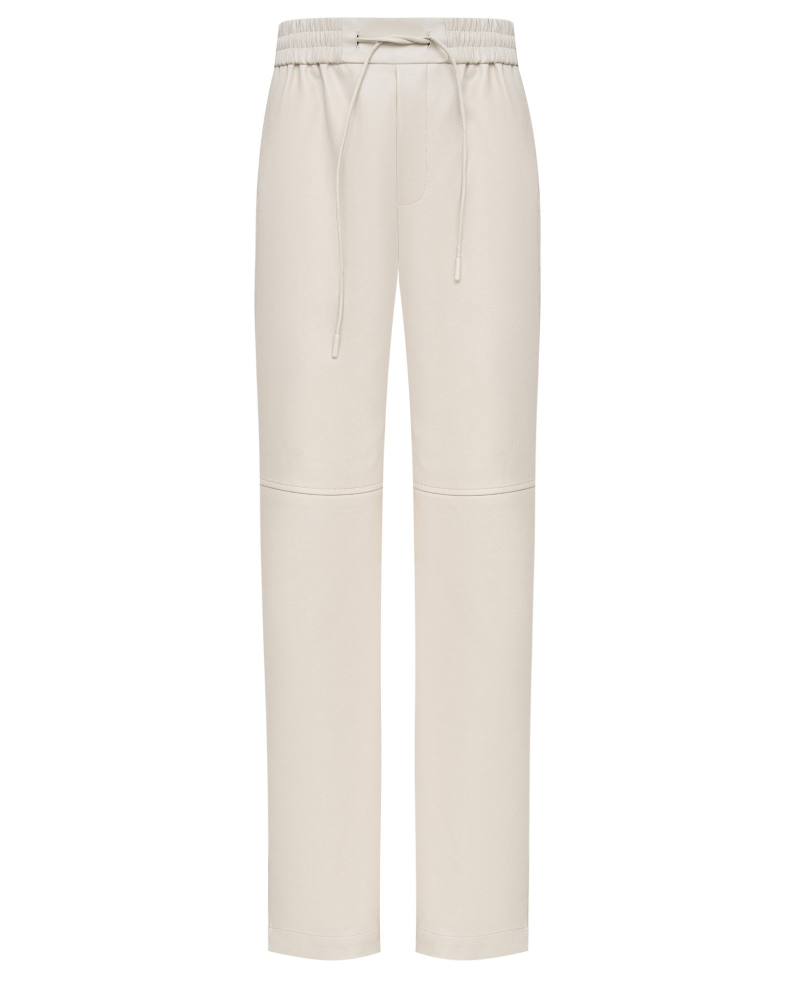Milky faux leather trousers