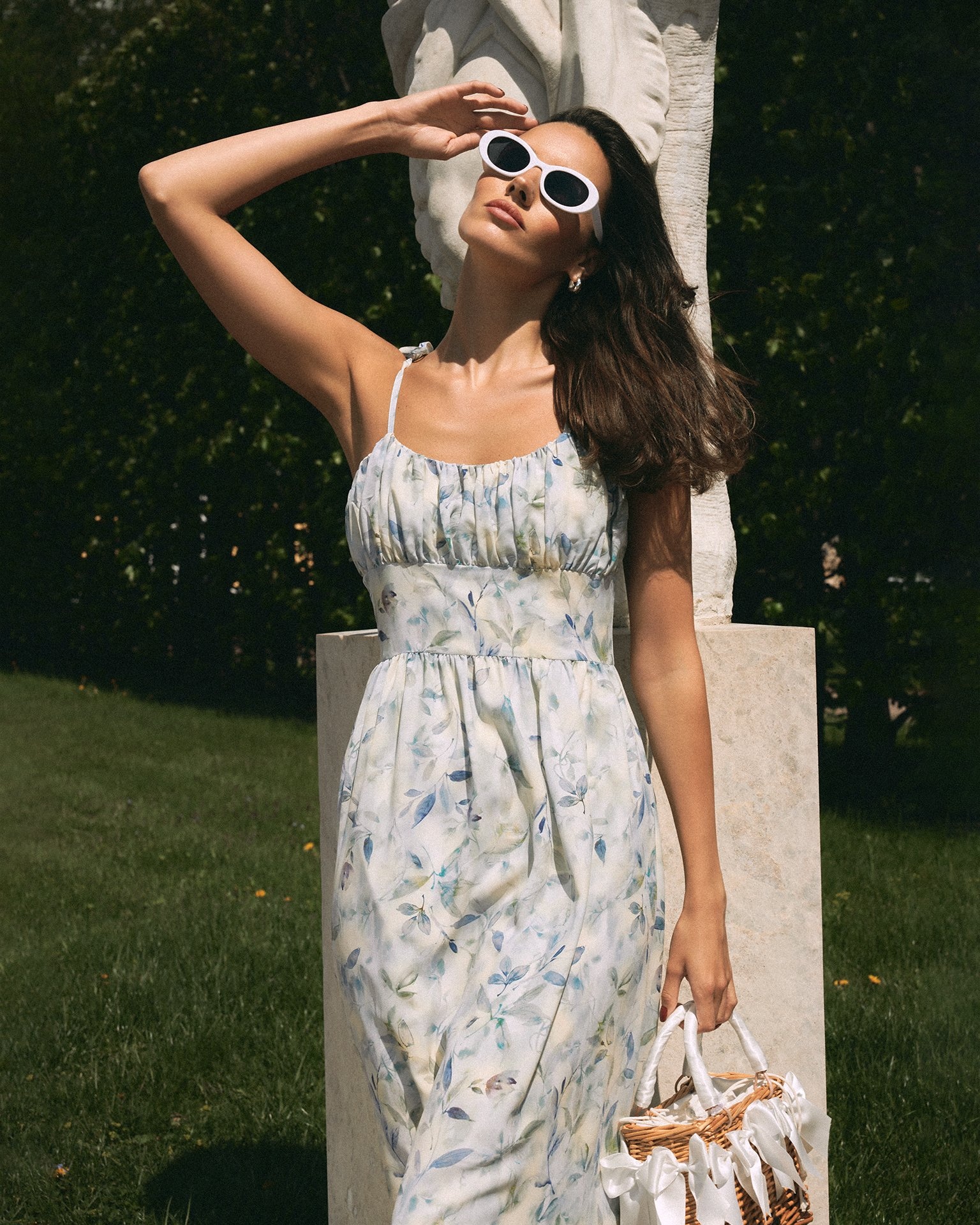 Dress with a watercolour floral print