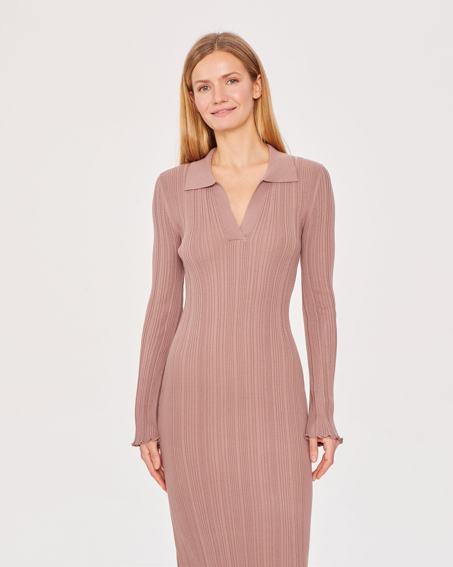 Straight-cut midi dress