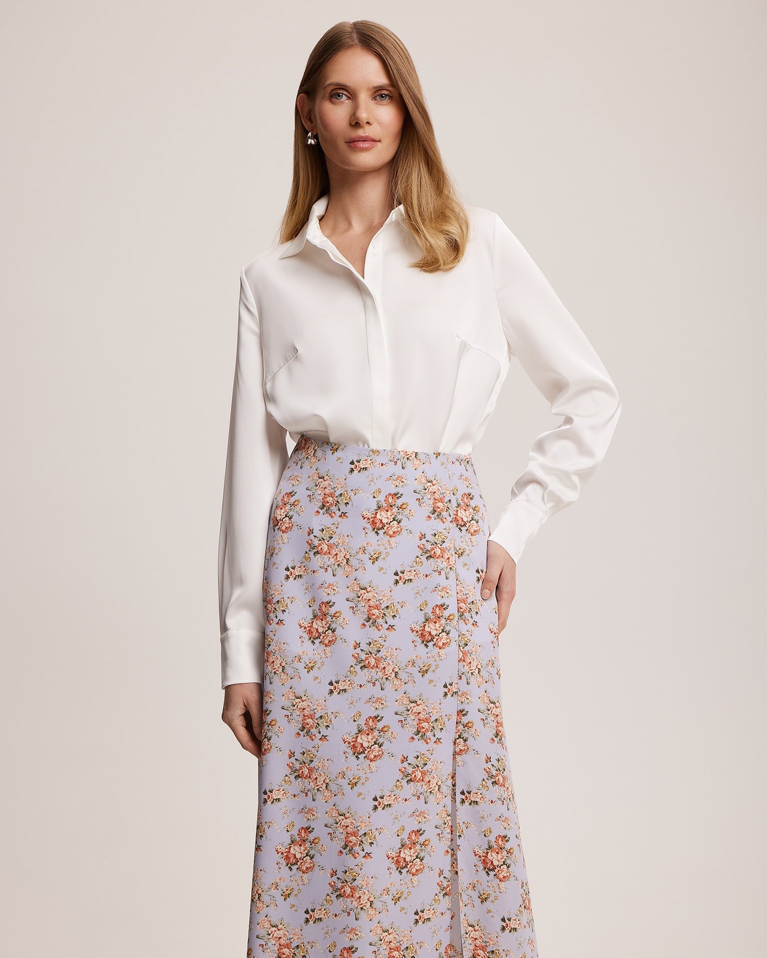 Skirt with floral print