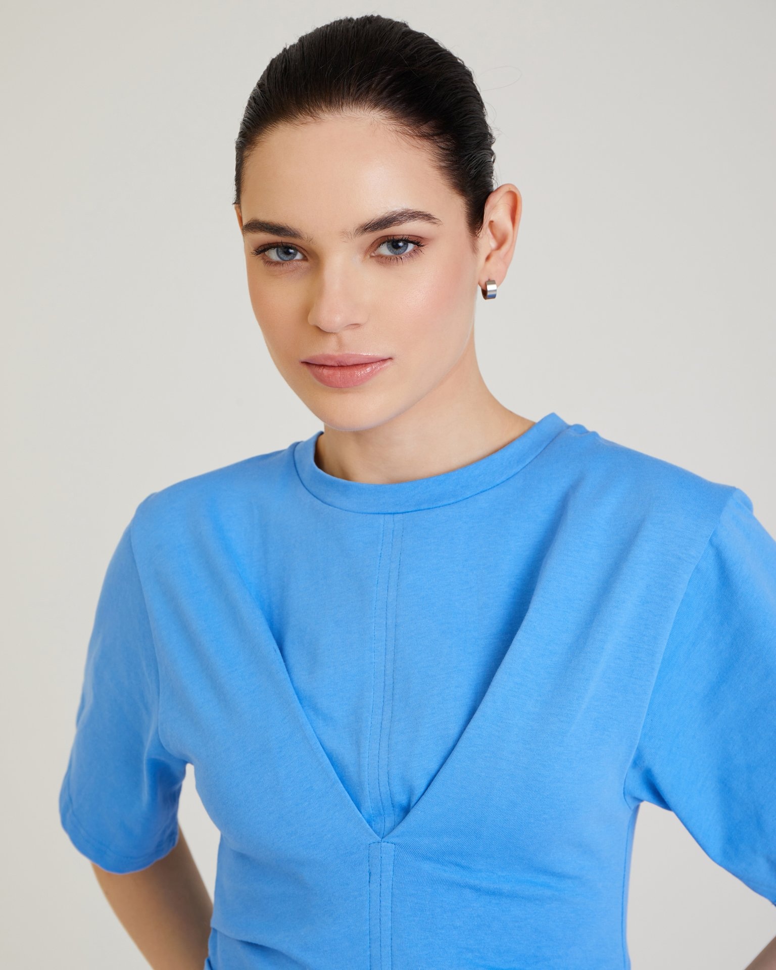 Fitted t-shirt in blue