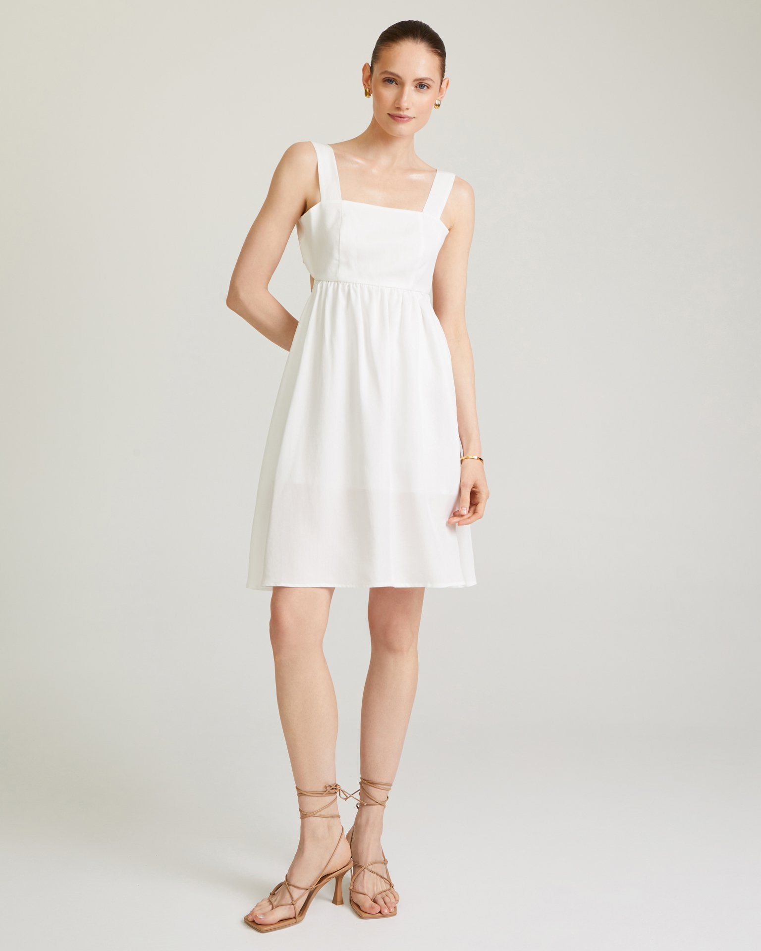 White strap dress