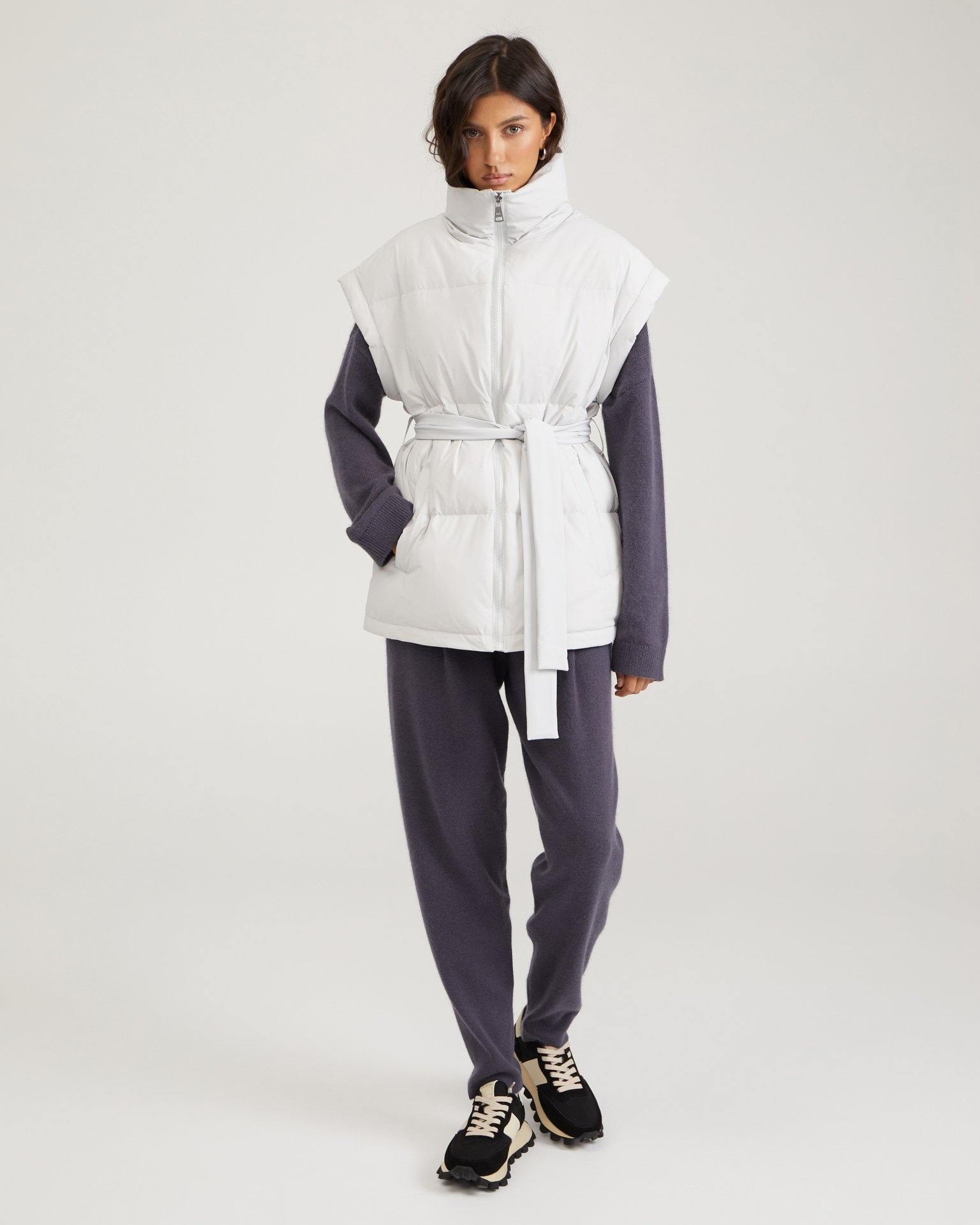 Insulated vest in grey