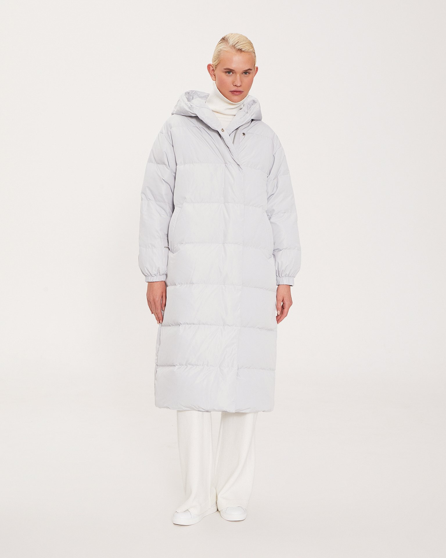 Quilted down jacket