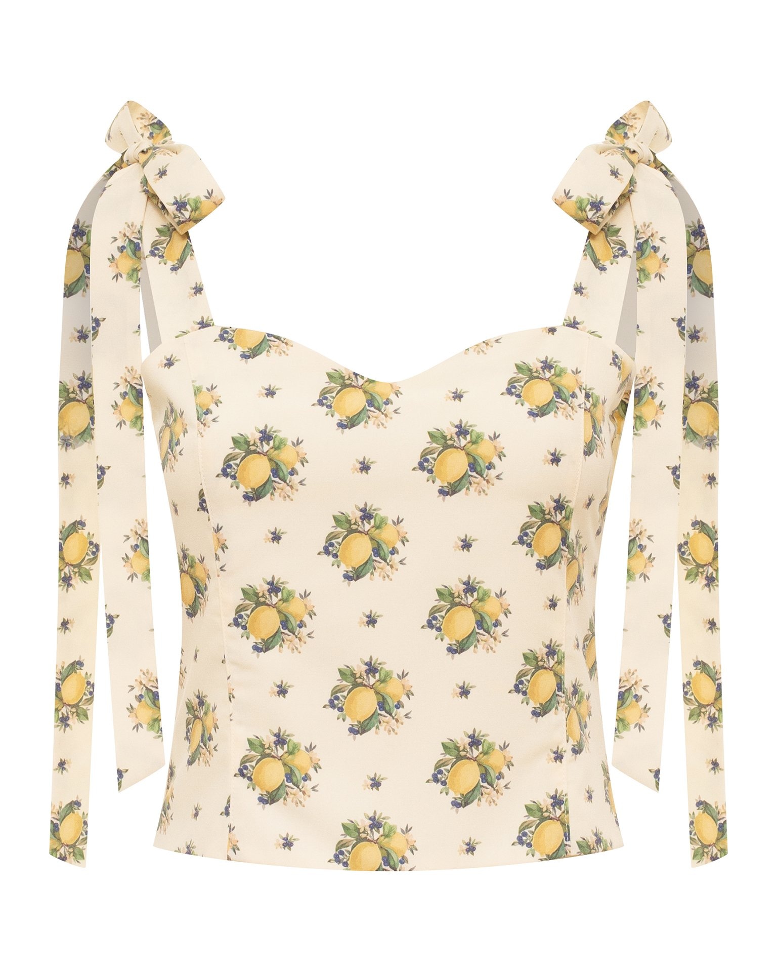 Lemon-print crop top