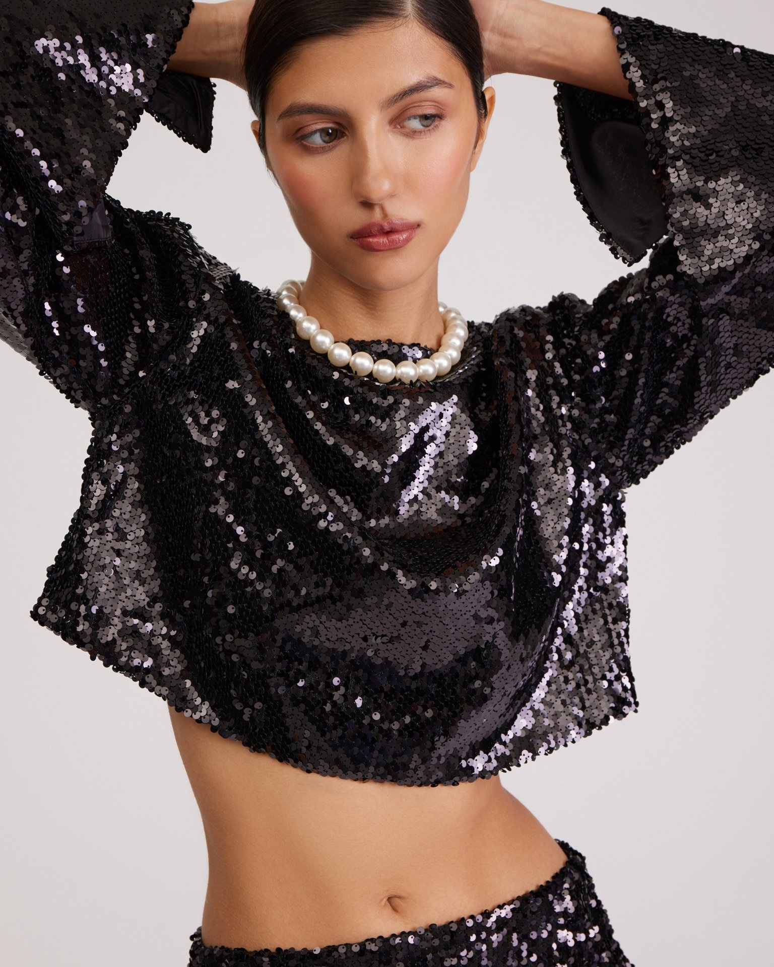 Black Sequin Top