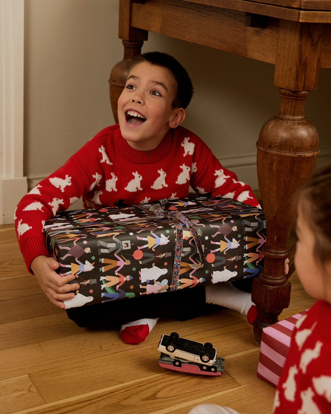 Children's jumper with rabbits