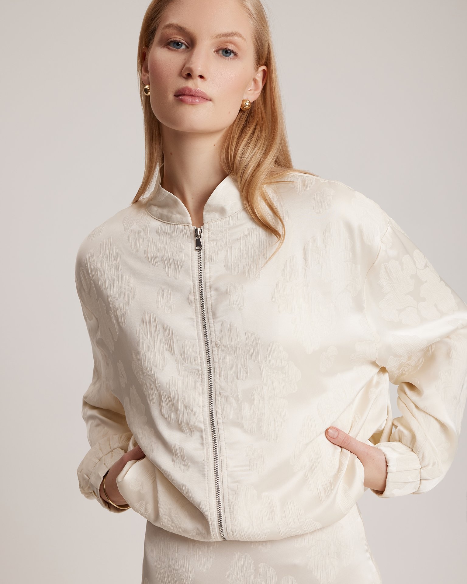 Longline bomber jacket