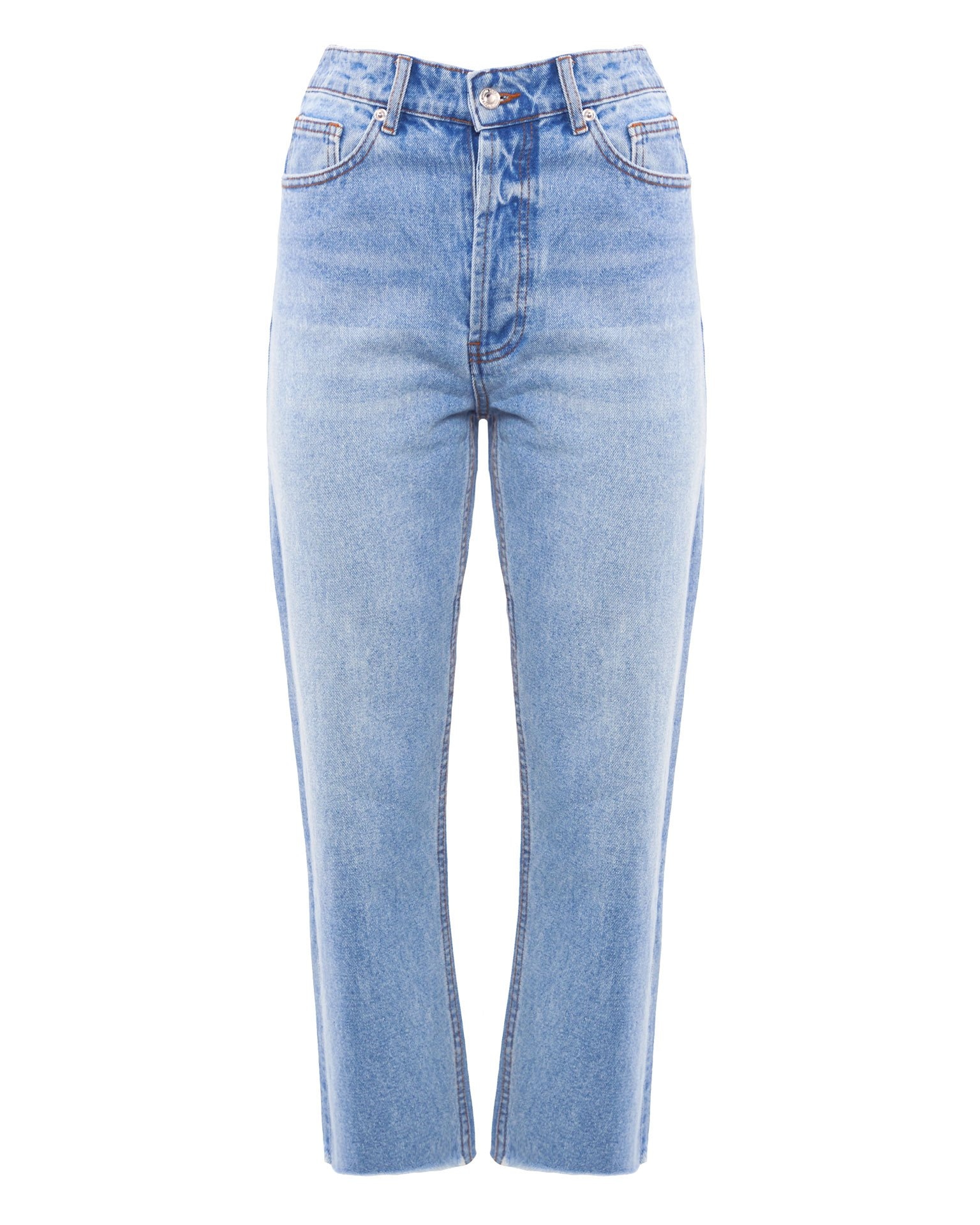 Light blue wide-leg jeans