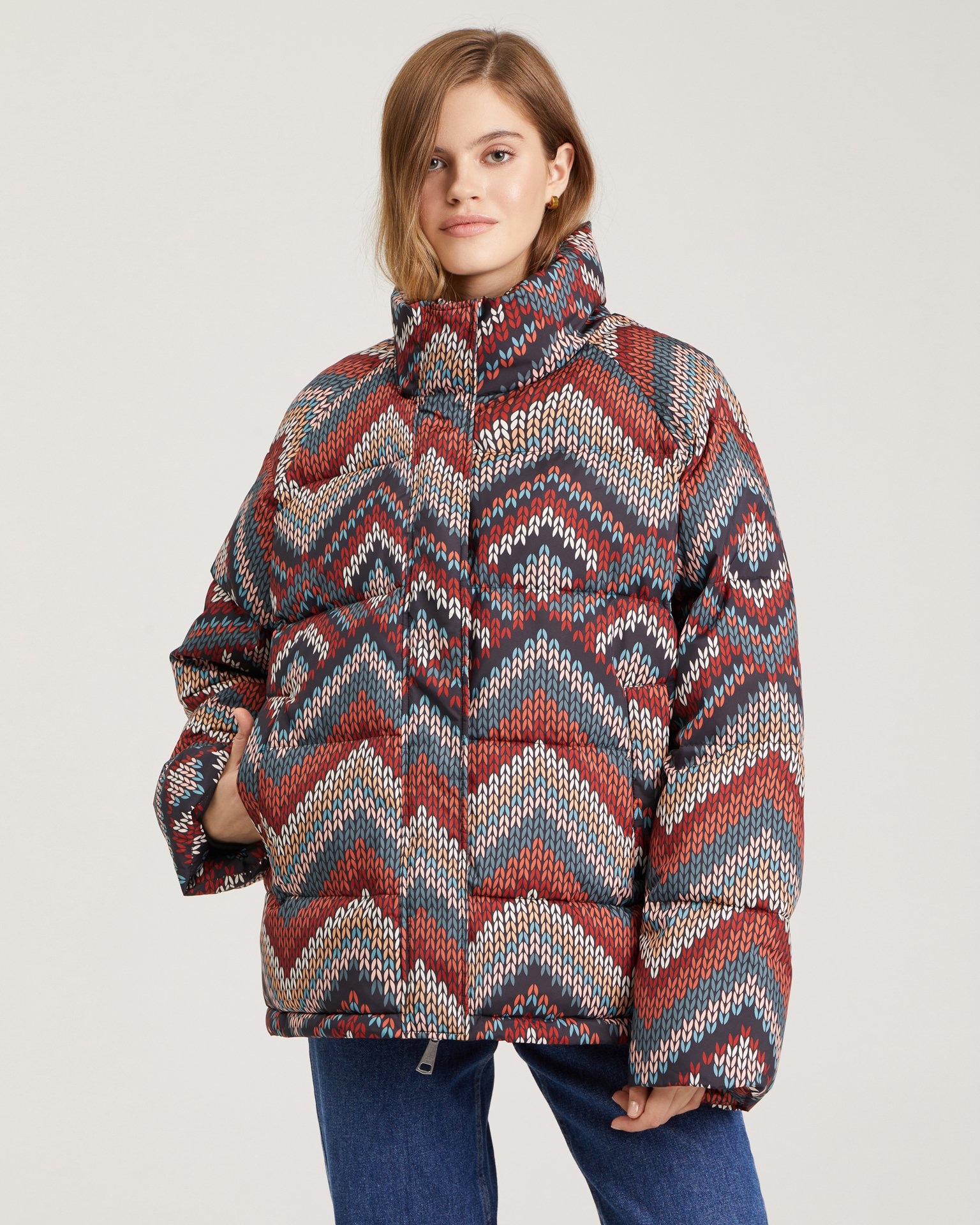 Cropped puffer jacket