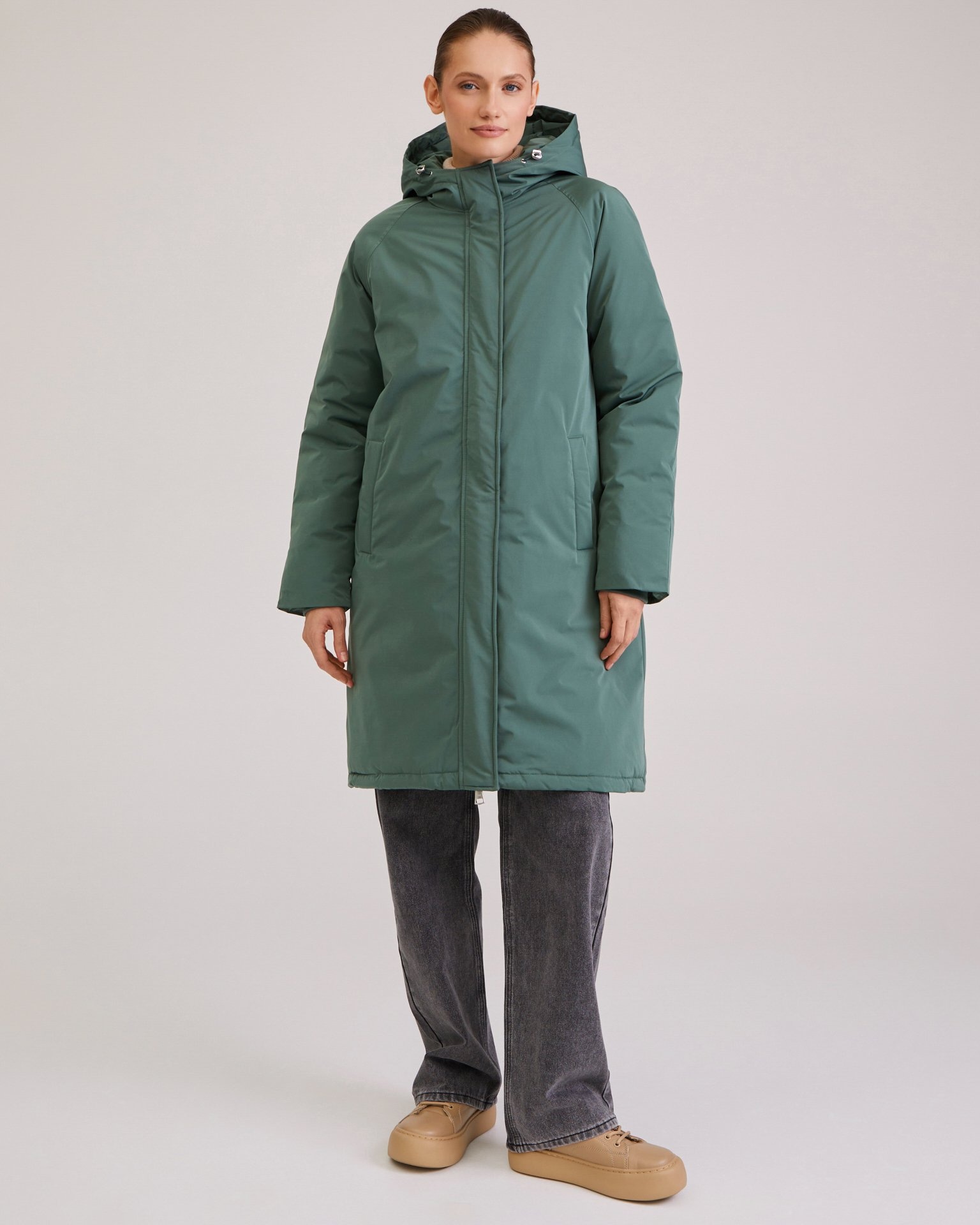 Straight-cut down jacket