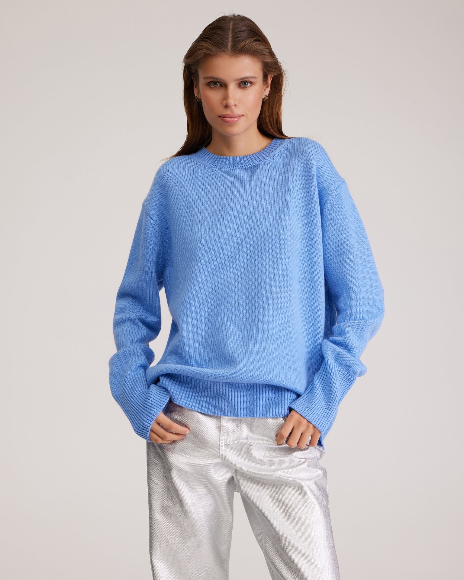 Oversize jumper in blue