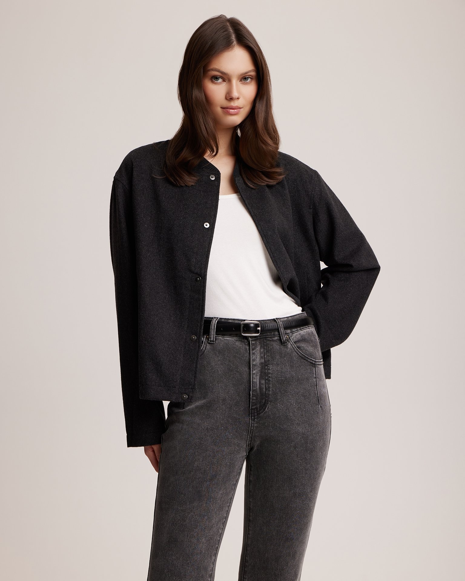 Jeans with topstitching