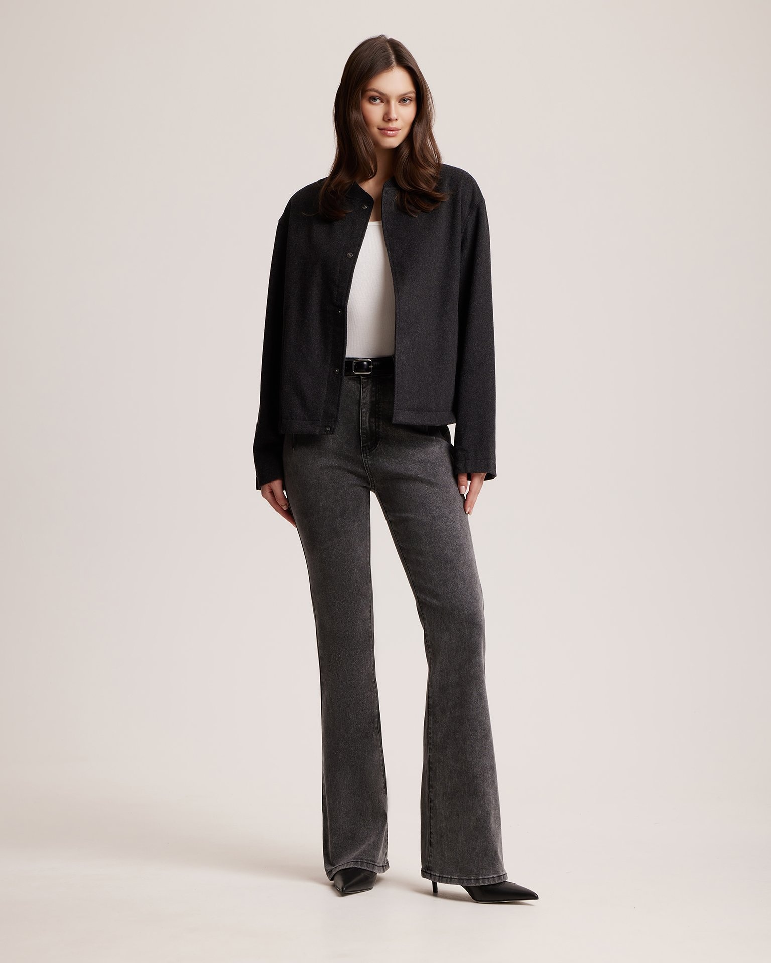 Jeans with topstitching