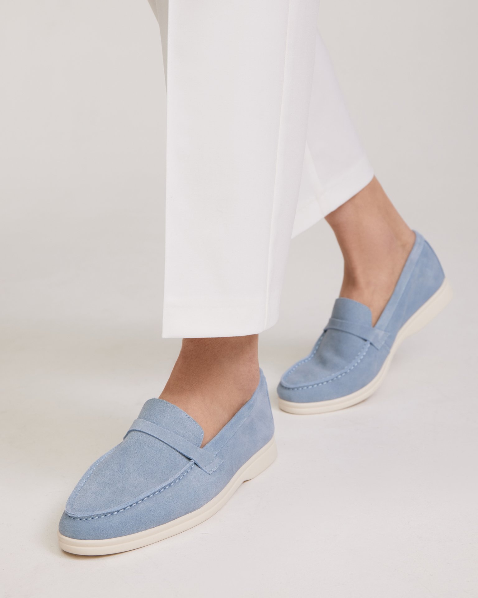 Blue loafers