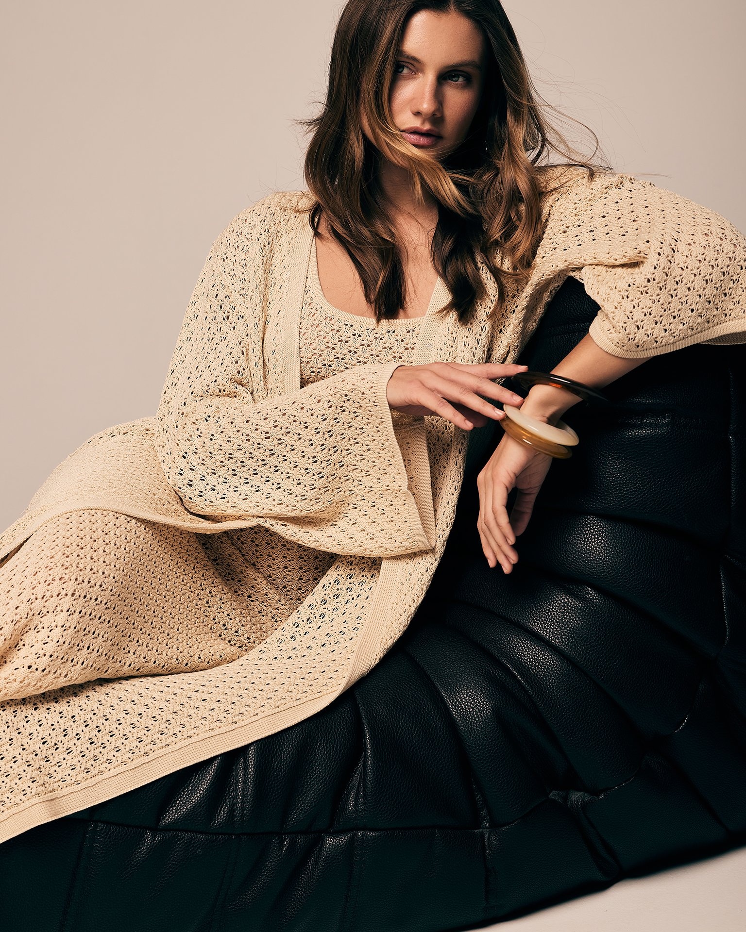 Cropped cotton cardigan