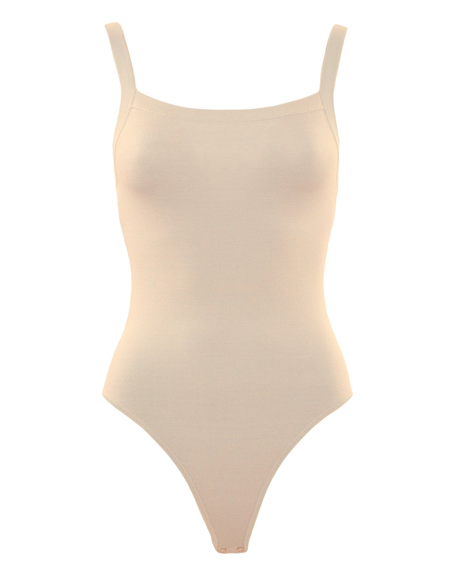 Beige halter-neck bodysuit