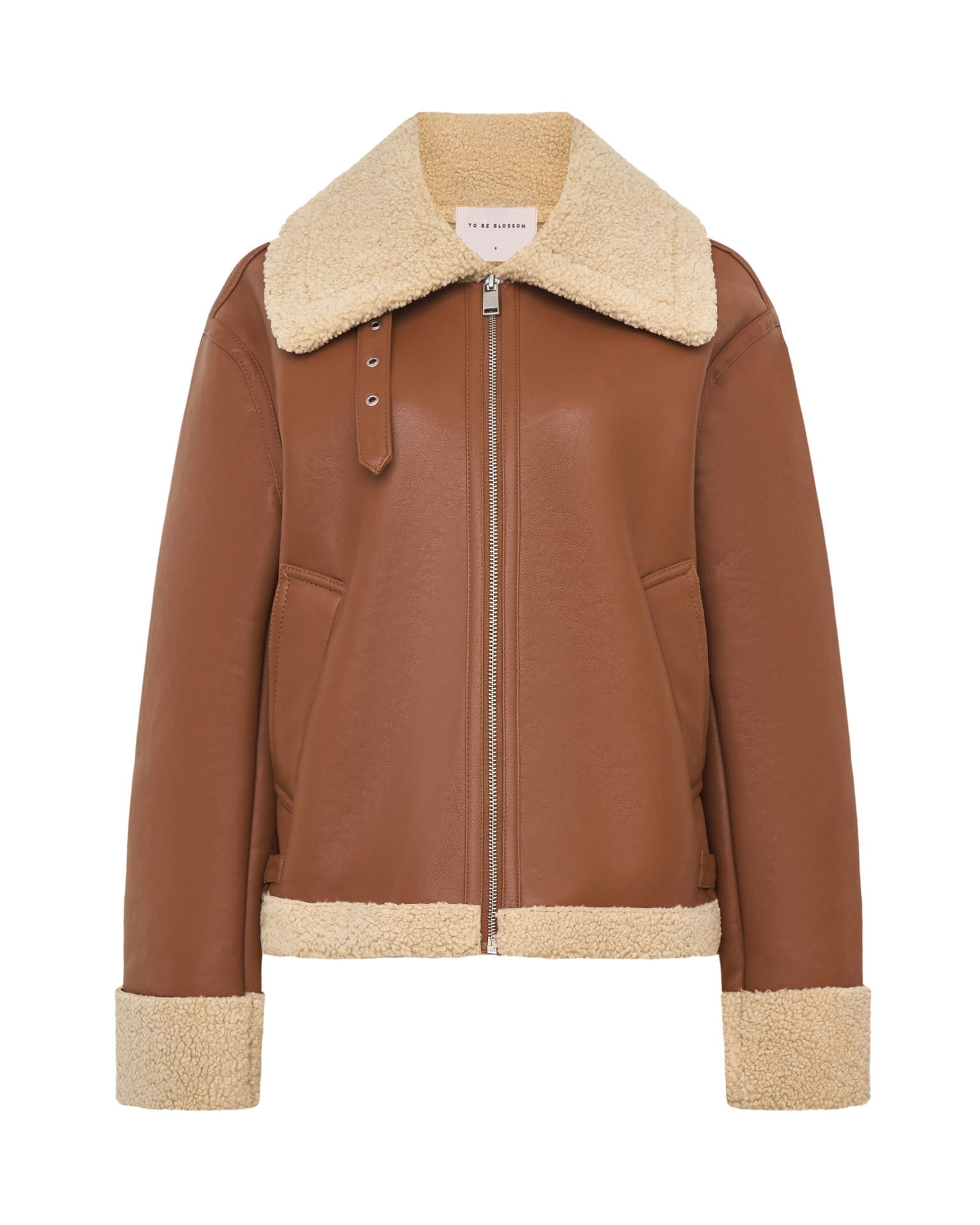 Brown shearling coat