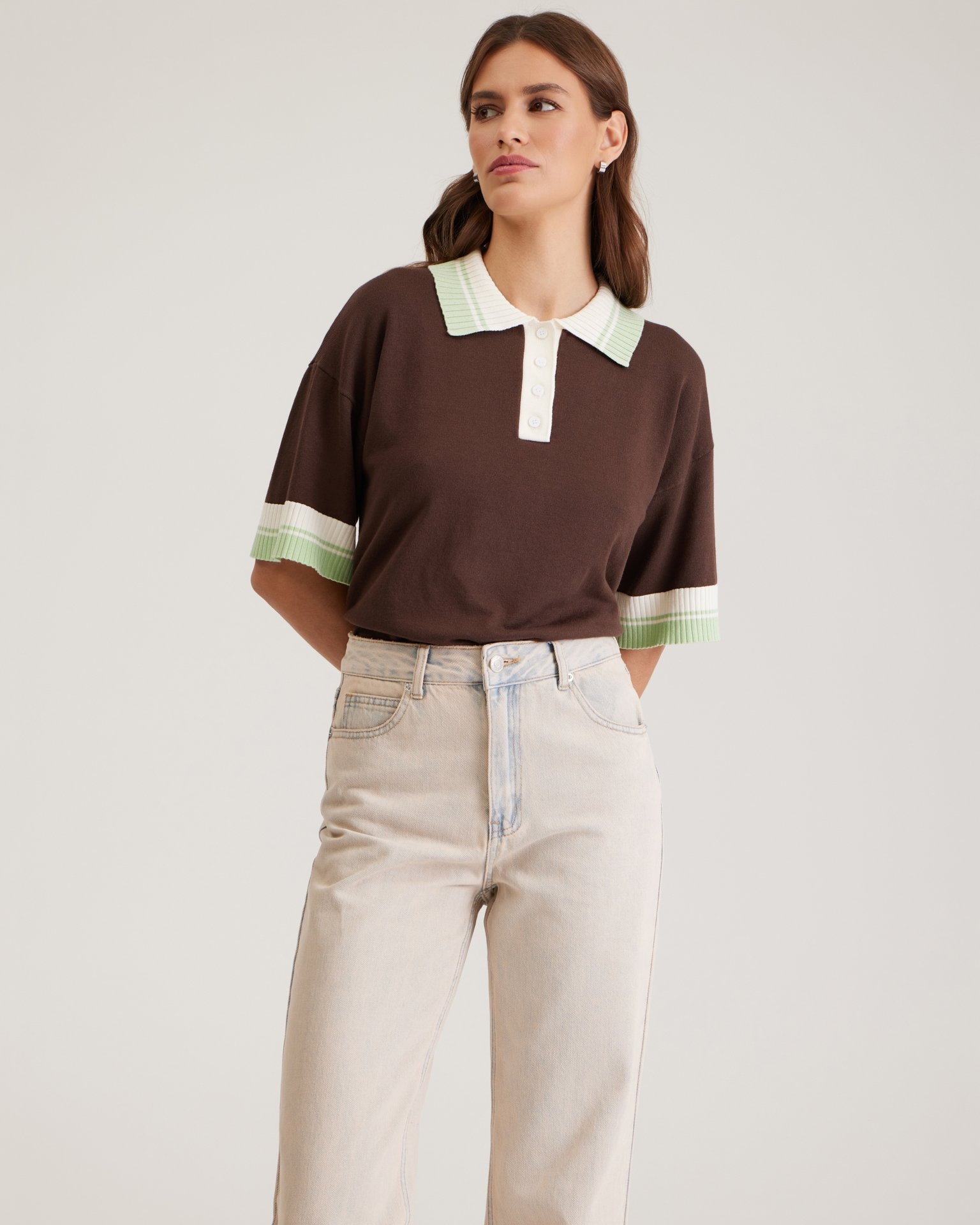 Distressed-effect jeans